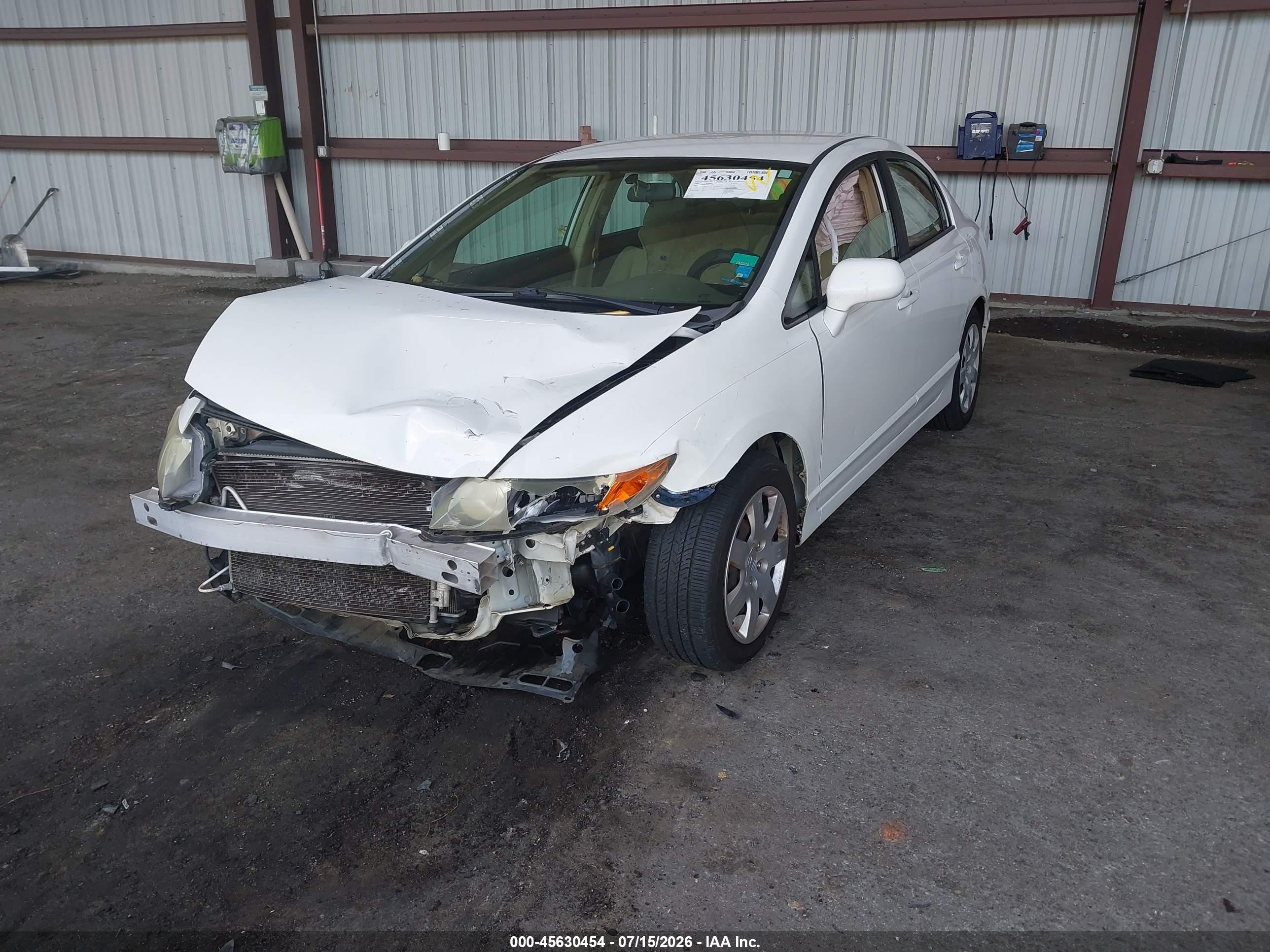 2008 Honda Civic Lx White vin: 1HGFA16558L112997