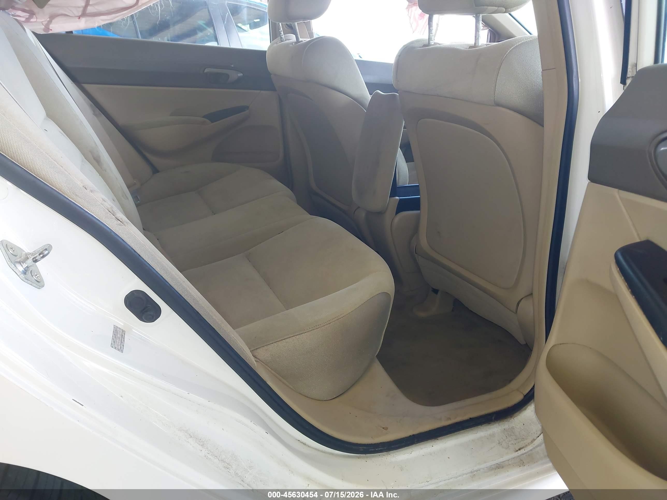 2008 Honda Civic Lx White vin: 1HGFA16558L112997