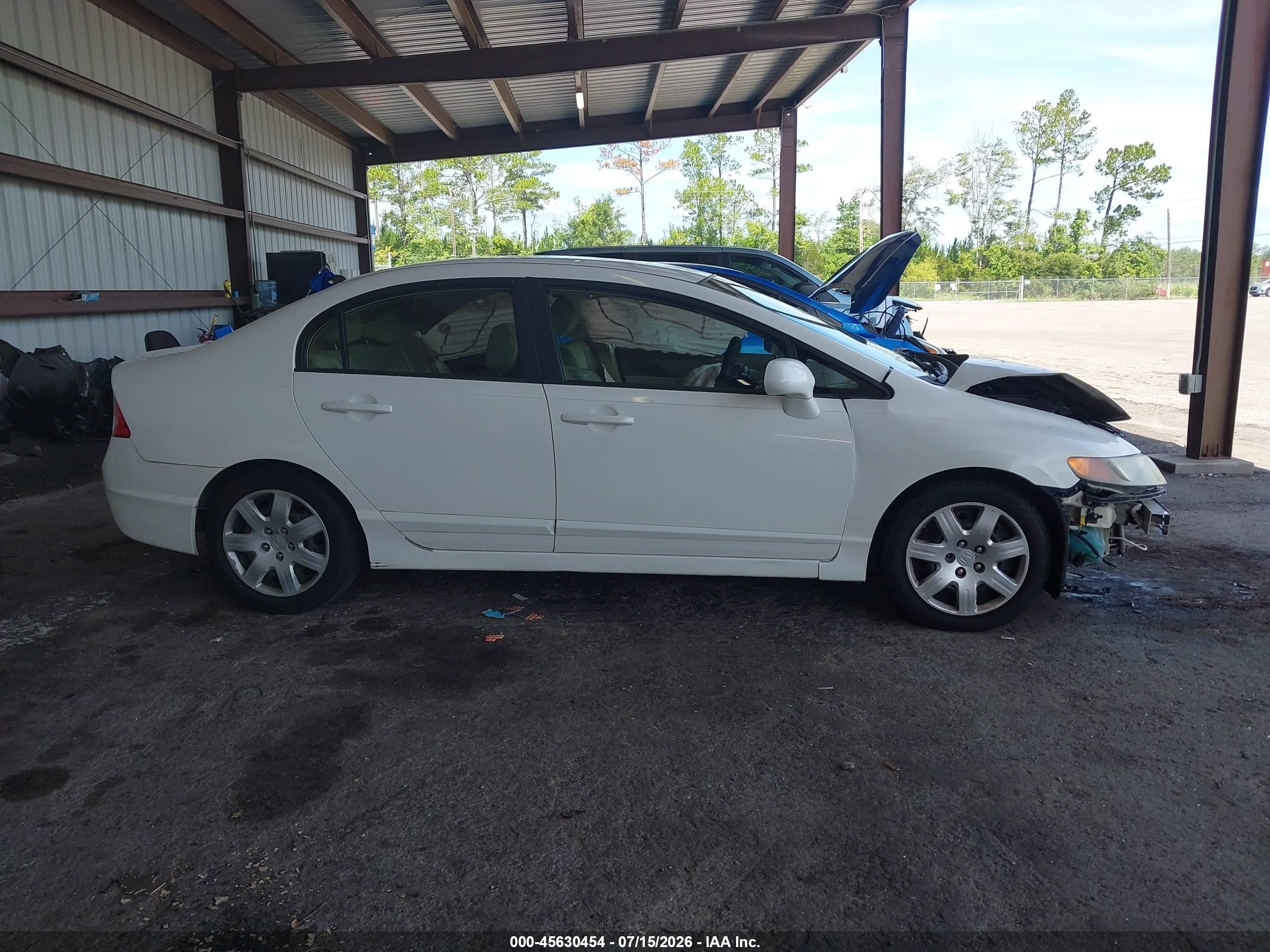 2008 Honda Civic Lx White vin: 1HGFA16558L112997