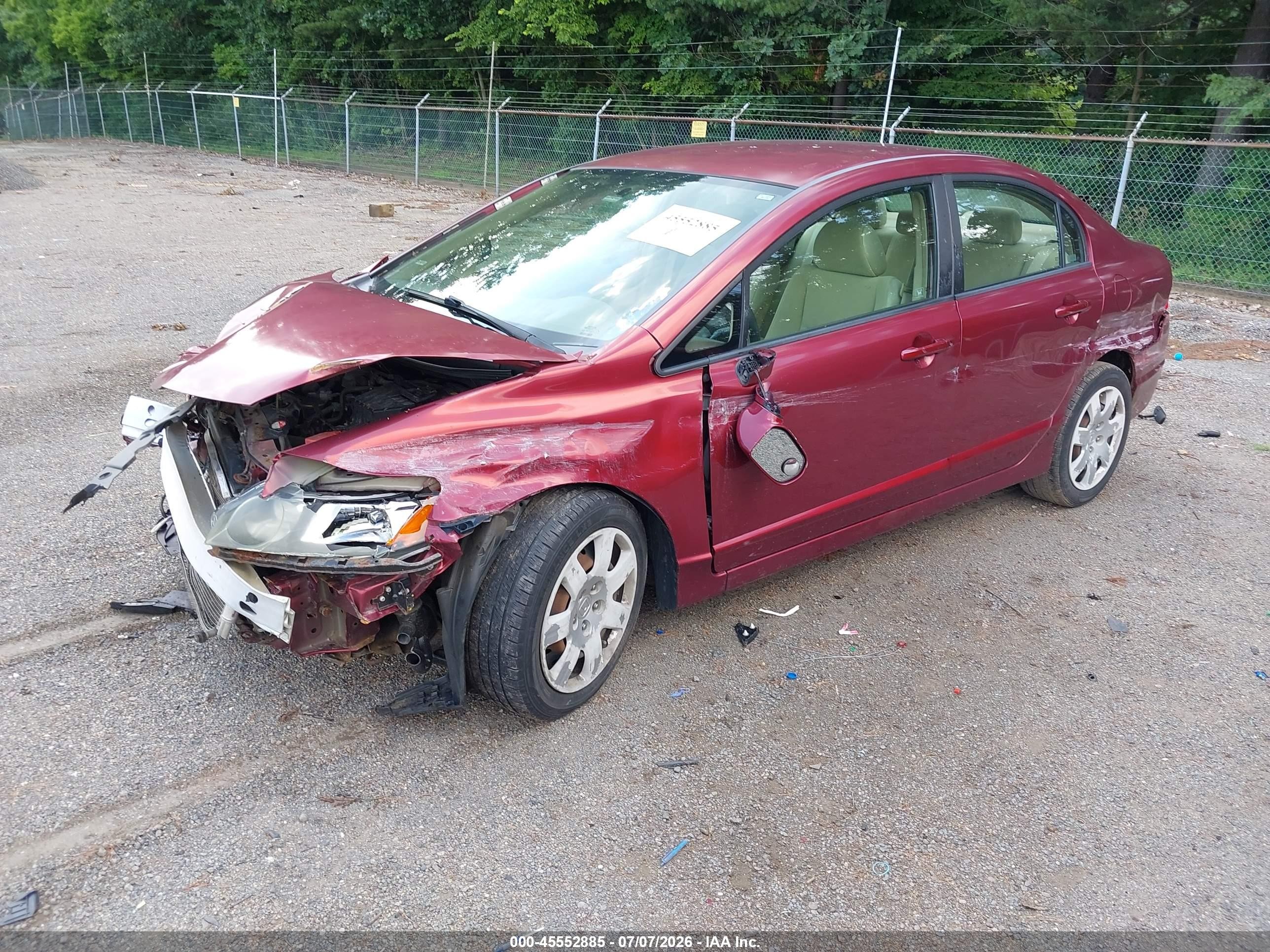 2008 Honda Civic Lx Красный vin: 1HGFA16558L118850