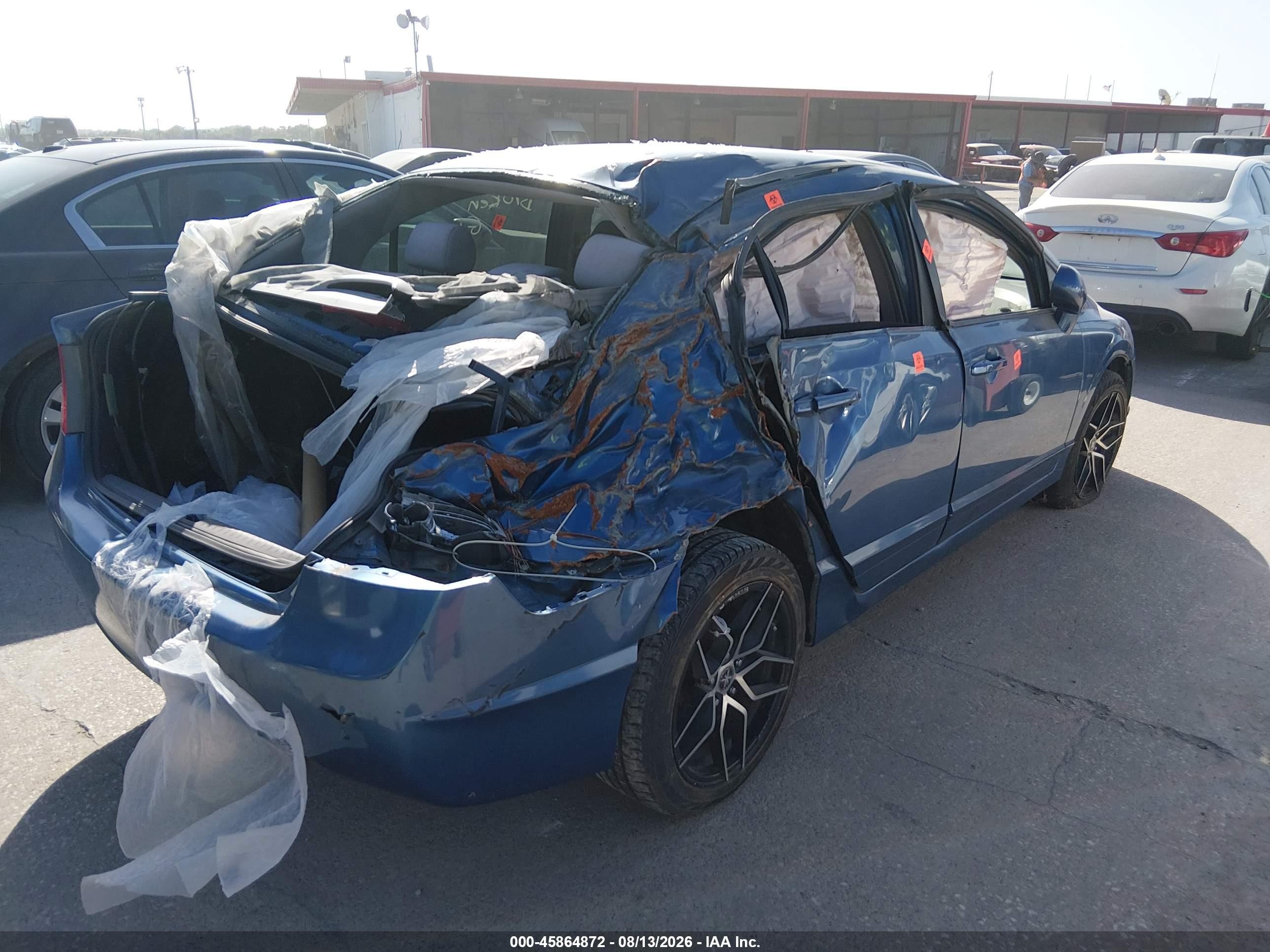 2009 Honda Civic Lx Blue vin: 1HGFA16559L003506