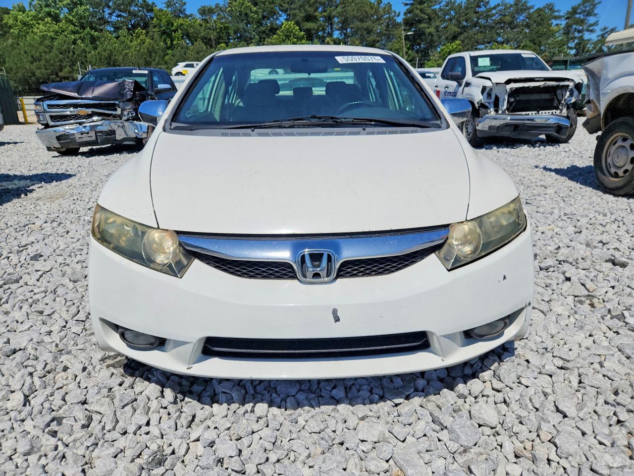 2009 Honda Civic Lx White vin: 1HGFA16559L018765