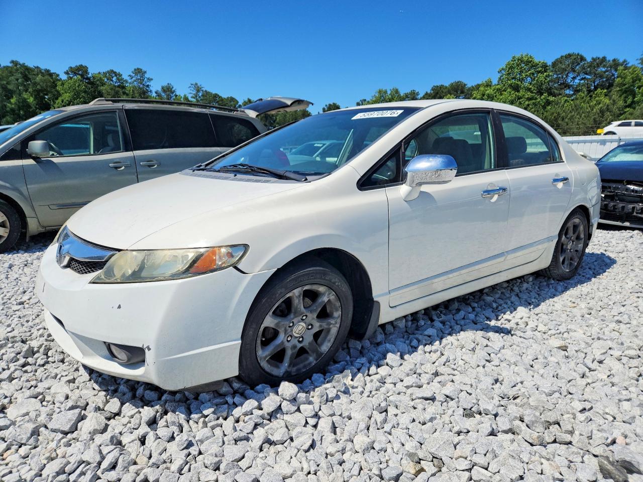 2009 Honda Civic Lx White vin: 1HGFA16559L018765