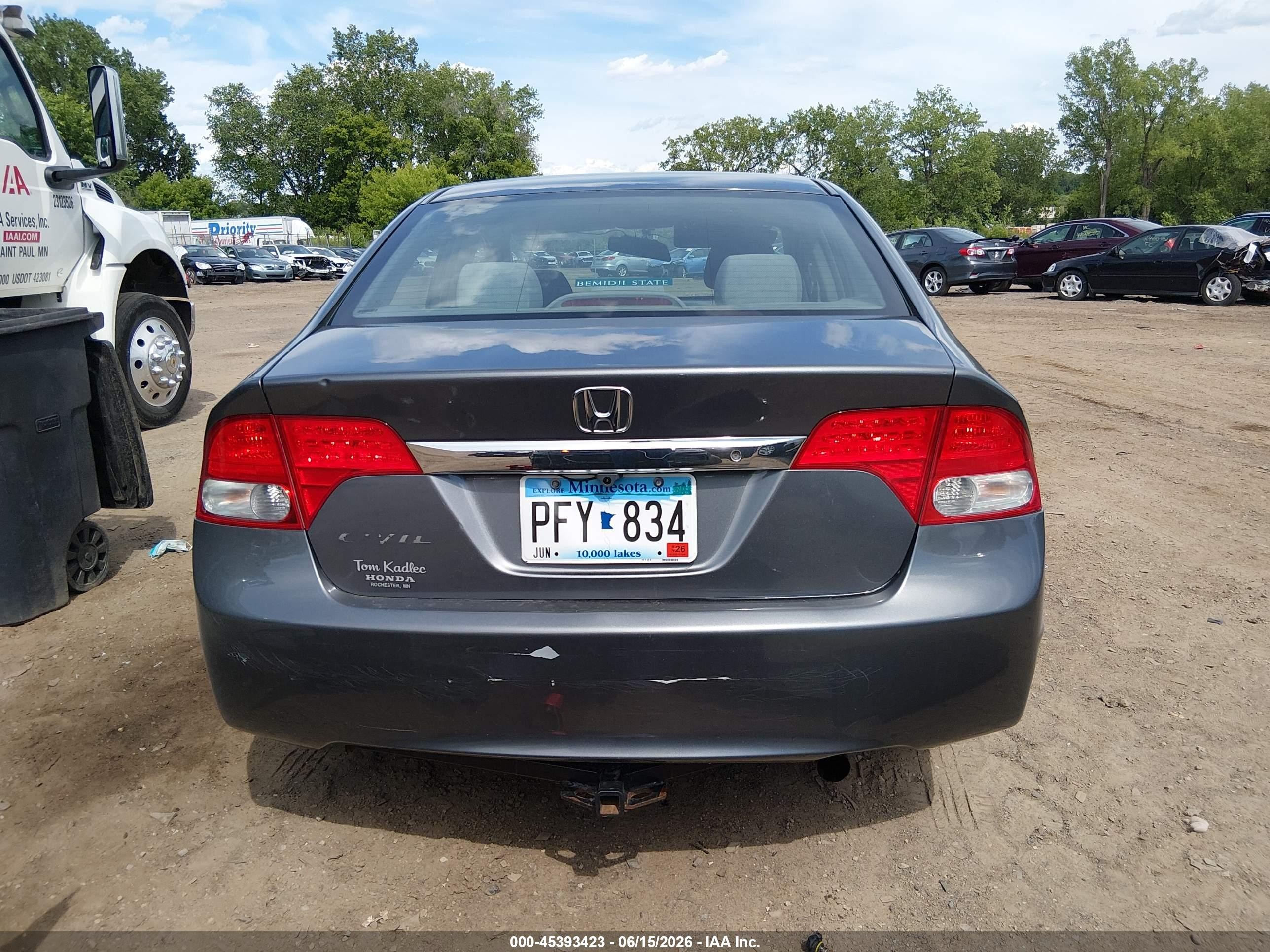 2009 Honda Civic Lx Gray vin: 1HGFA16559L019320