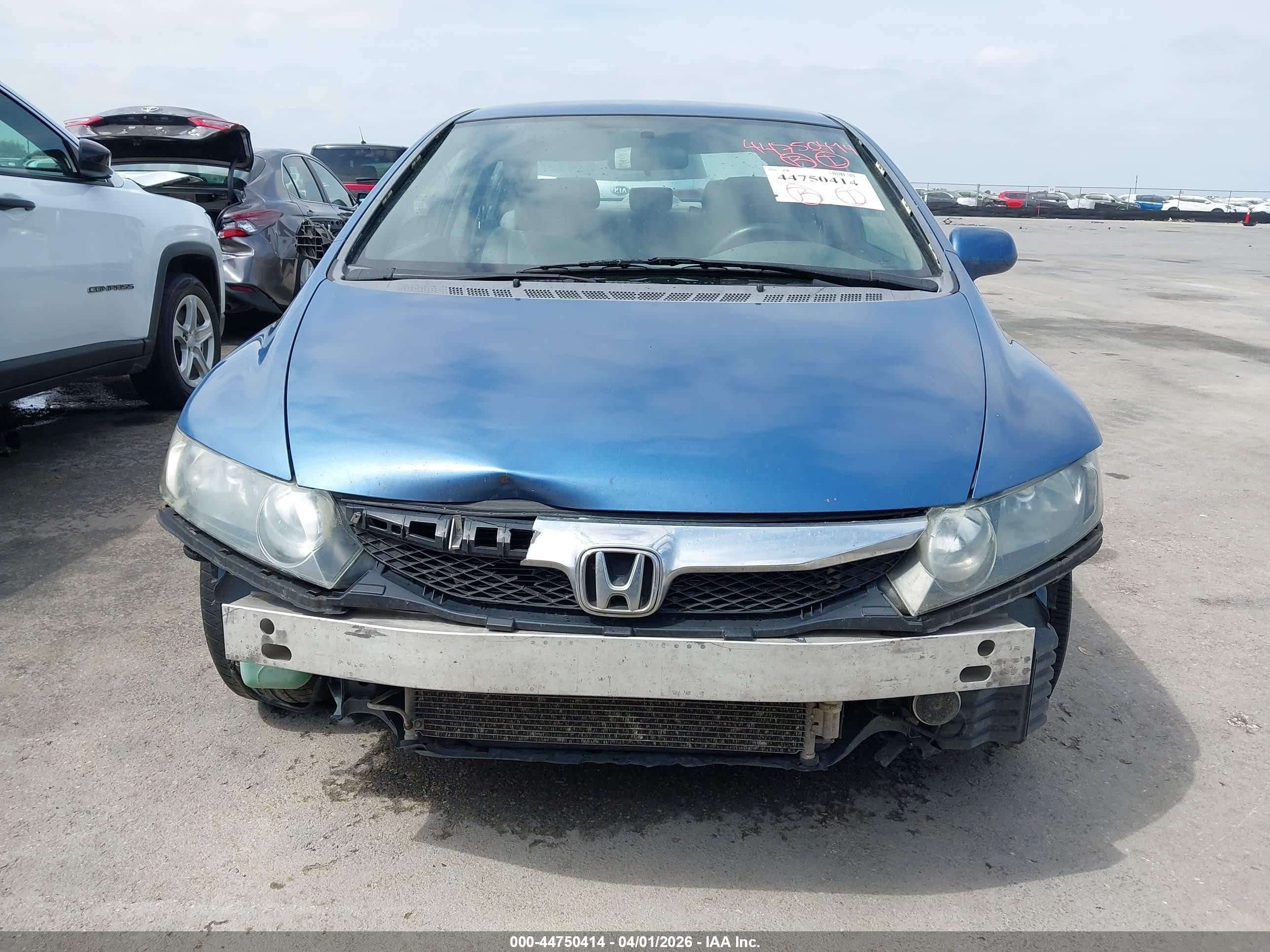2009 Honda Civic Lx Light Blue vin: 1HGFA16559L019947