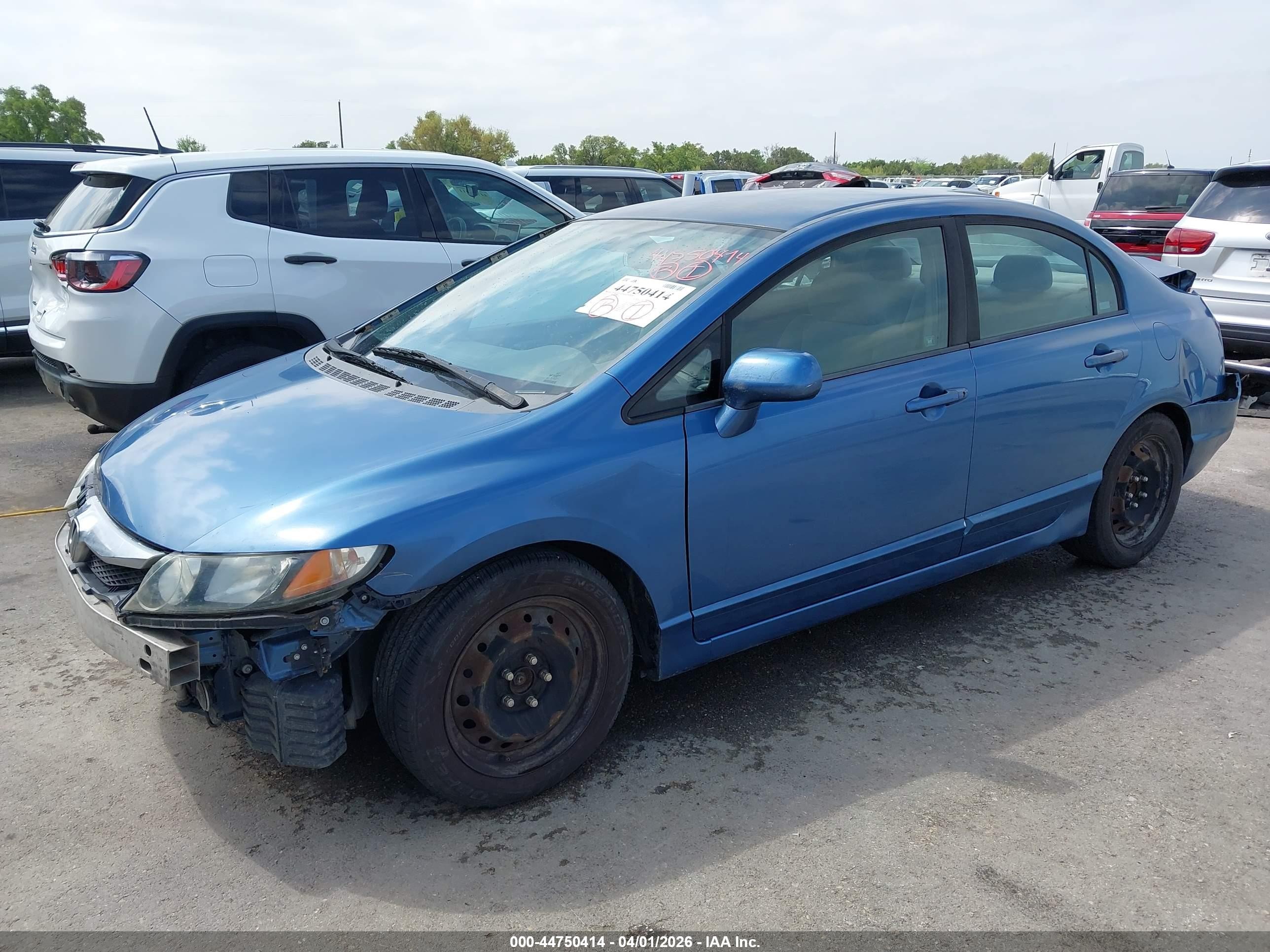 2009 Honda Civic Lx Light Blue vin: 1HGFA16559L019947