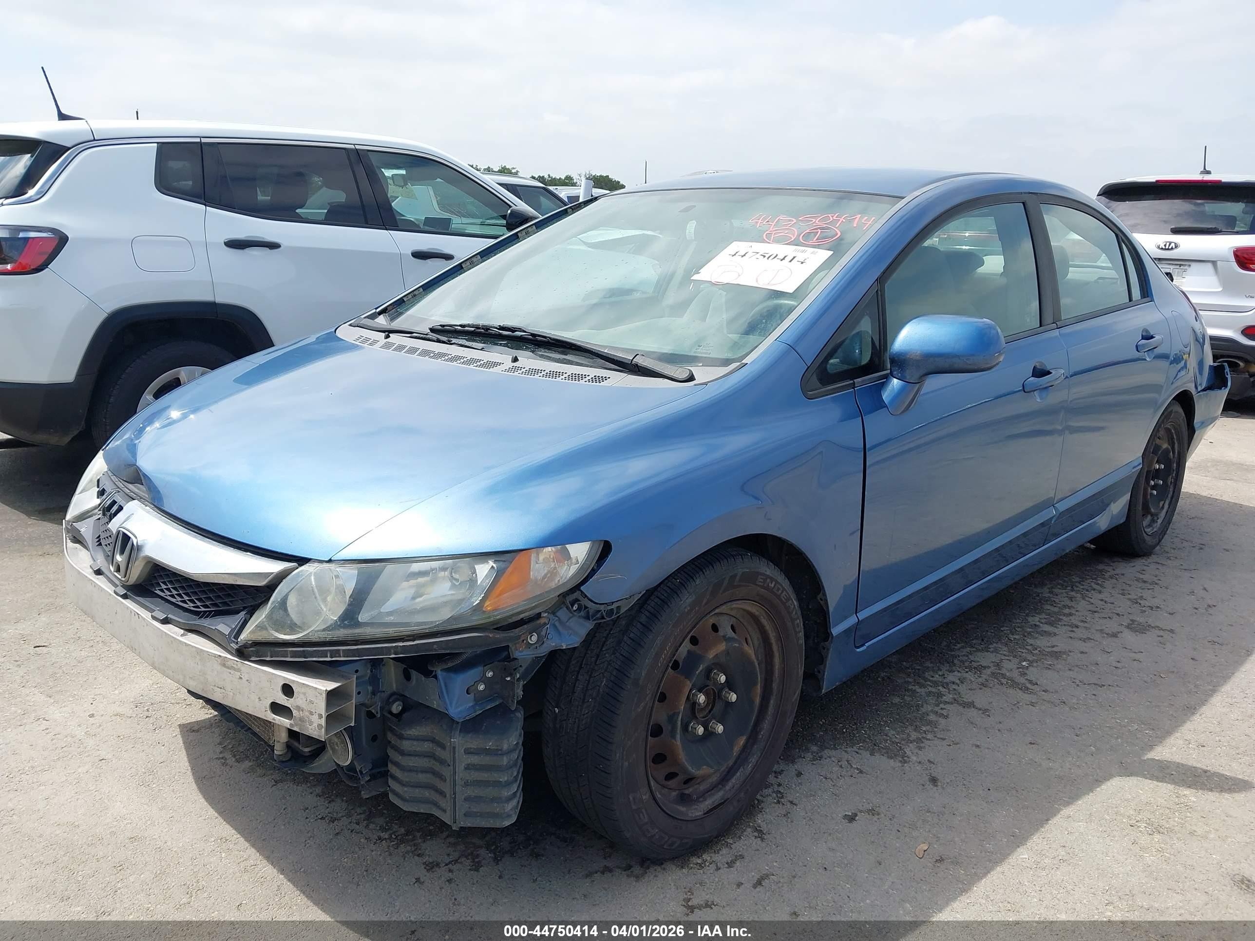 2009 Honda Civic Lx Light Blue vin: 1HGFA16559L019947