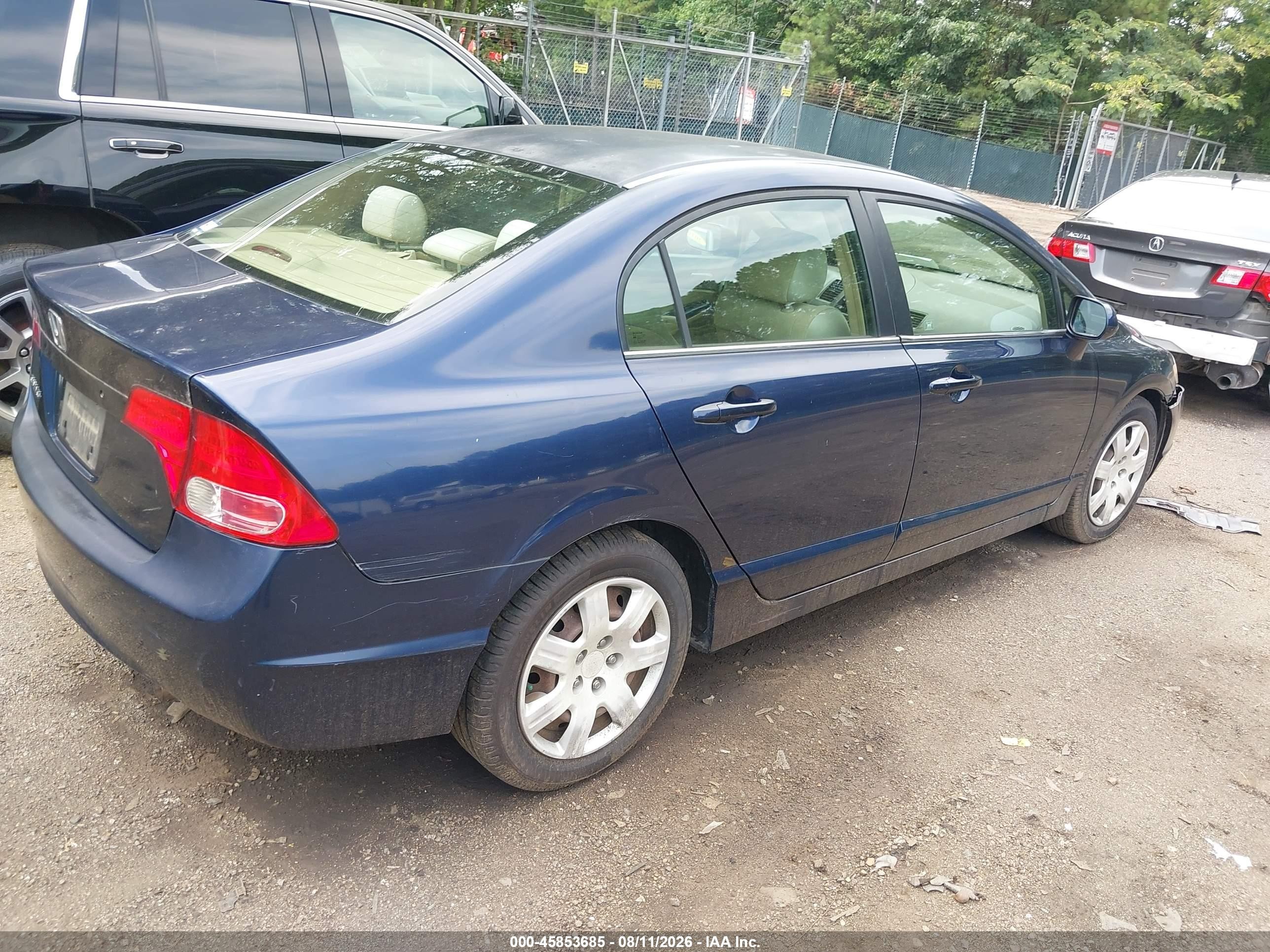 2006 Honda Civic Lx Blue vin: 1HGFA16566L044481