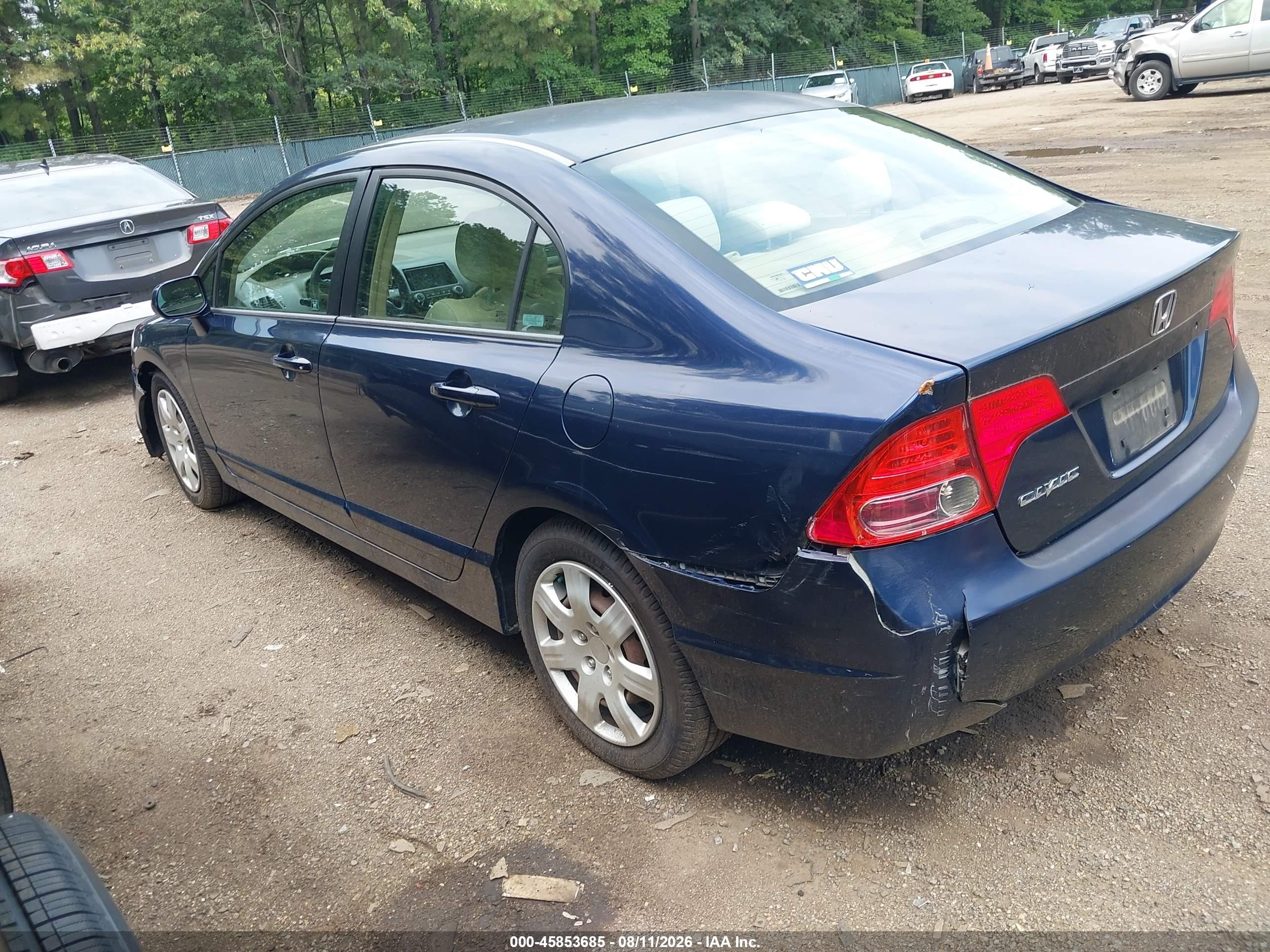 2006 Honda Civic Lx Blue vin: 1HGFA16566L044481