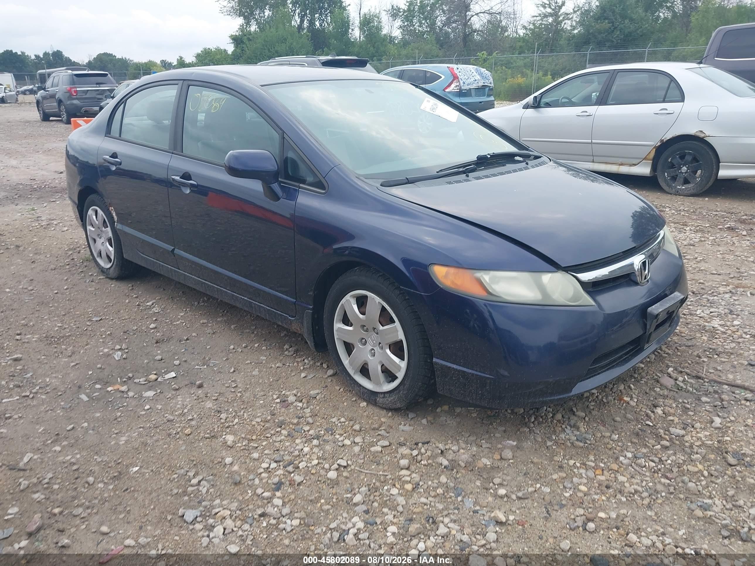 2006 Honda Civic Lx Dark Blue vin: 1HGFA16566L059871