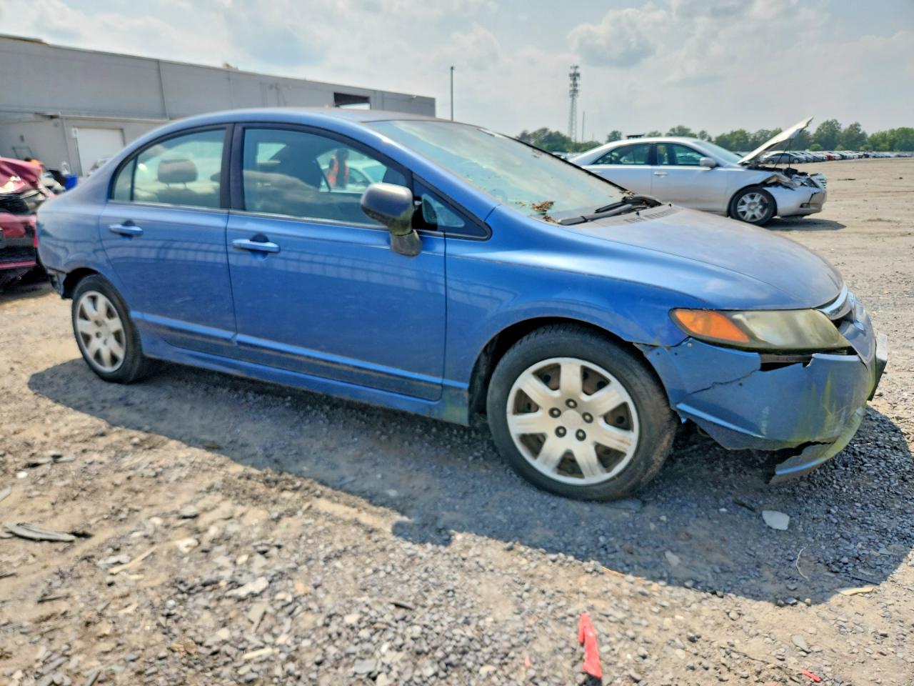 2006 Honda Civic Lx Blue vin: 1HGFA16566L090568