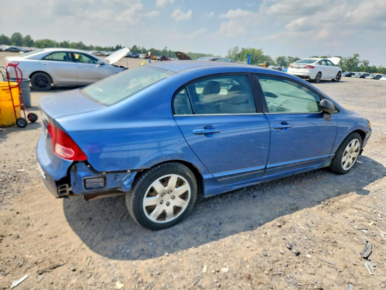 2006 Honda Civic Lx Blue vin: 1HGFA16566L090568