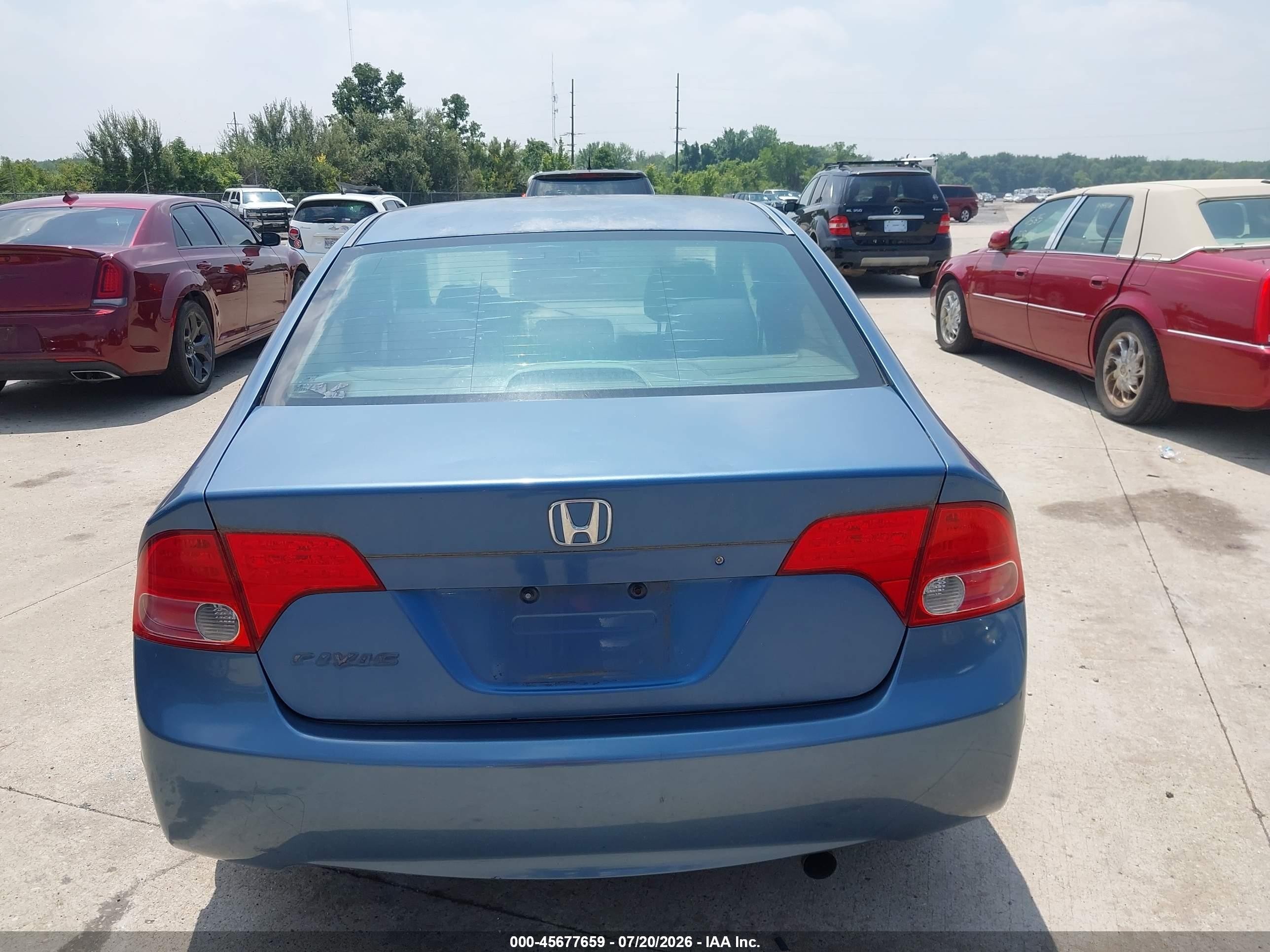 2006 Honda Civic Lx Blue vin: 1HGFA16566L094457