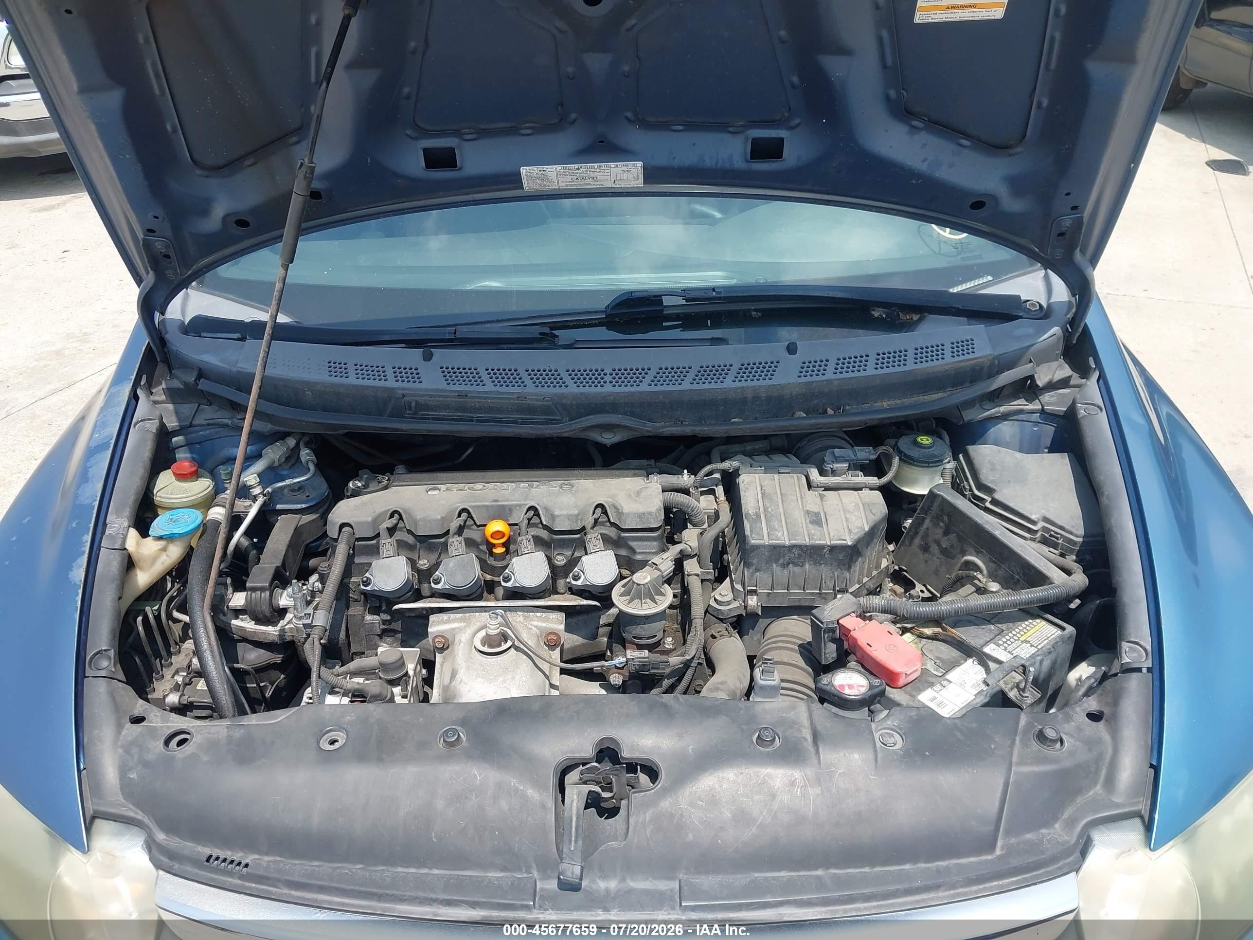 2006 Honda Civic Lx Blue vin: 1HGFA16566L094457