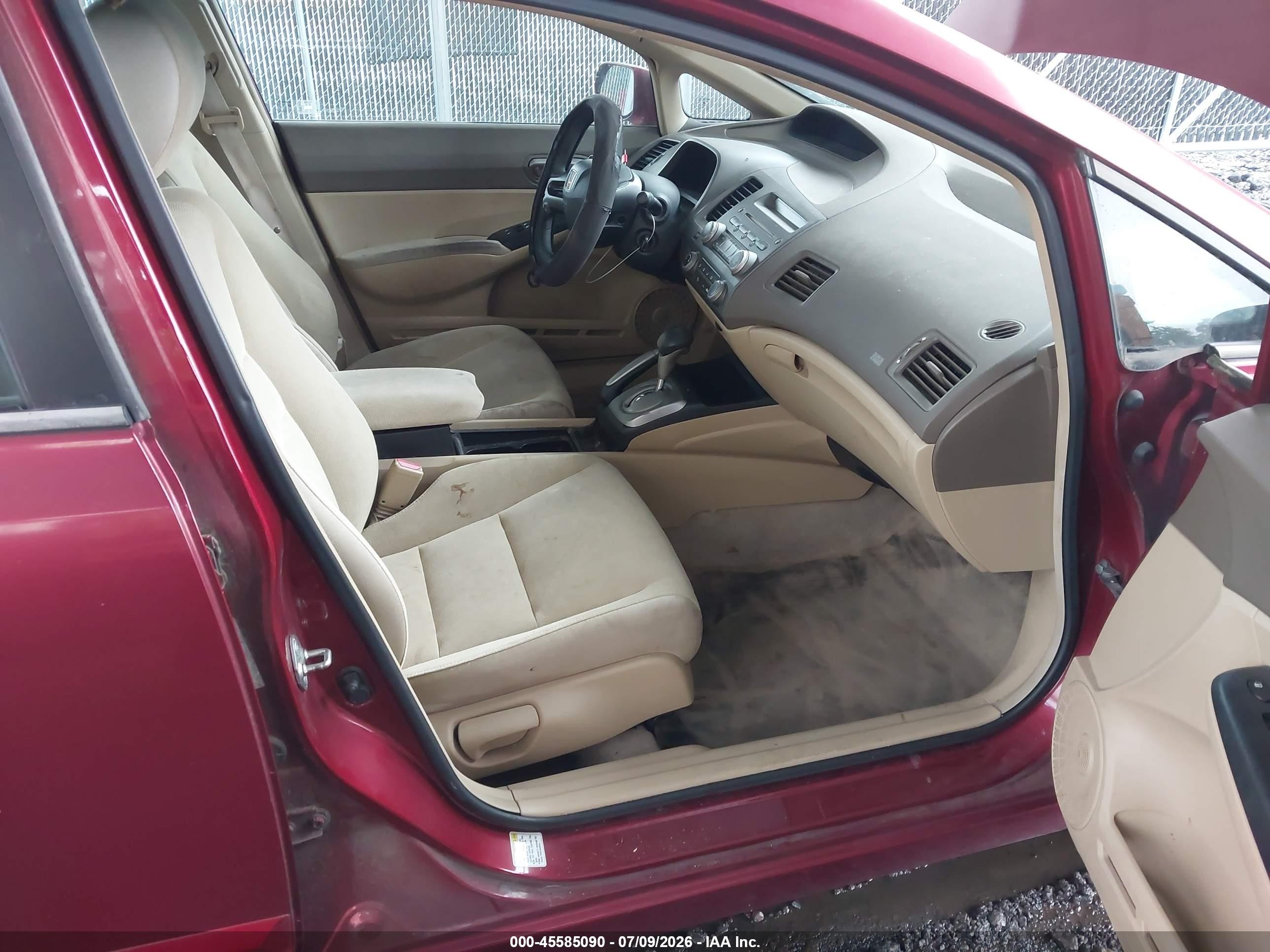 2006 Honda Civic Lx Темно-бордовый vin: 1HGFA16566L099951