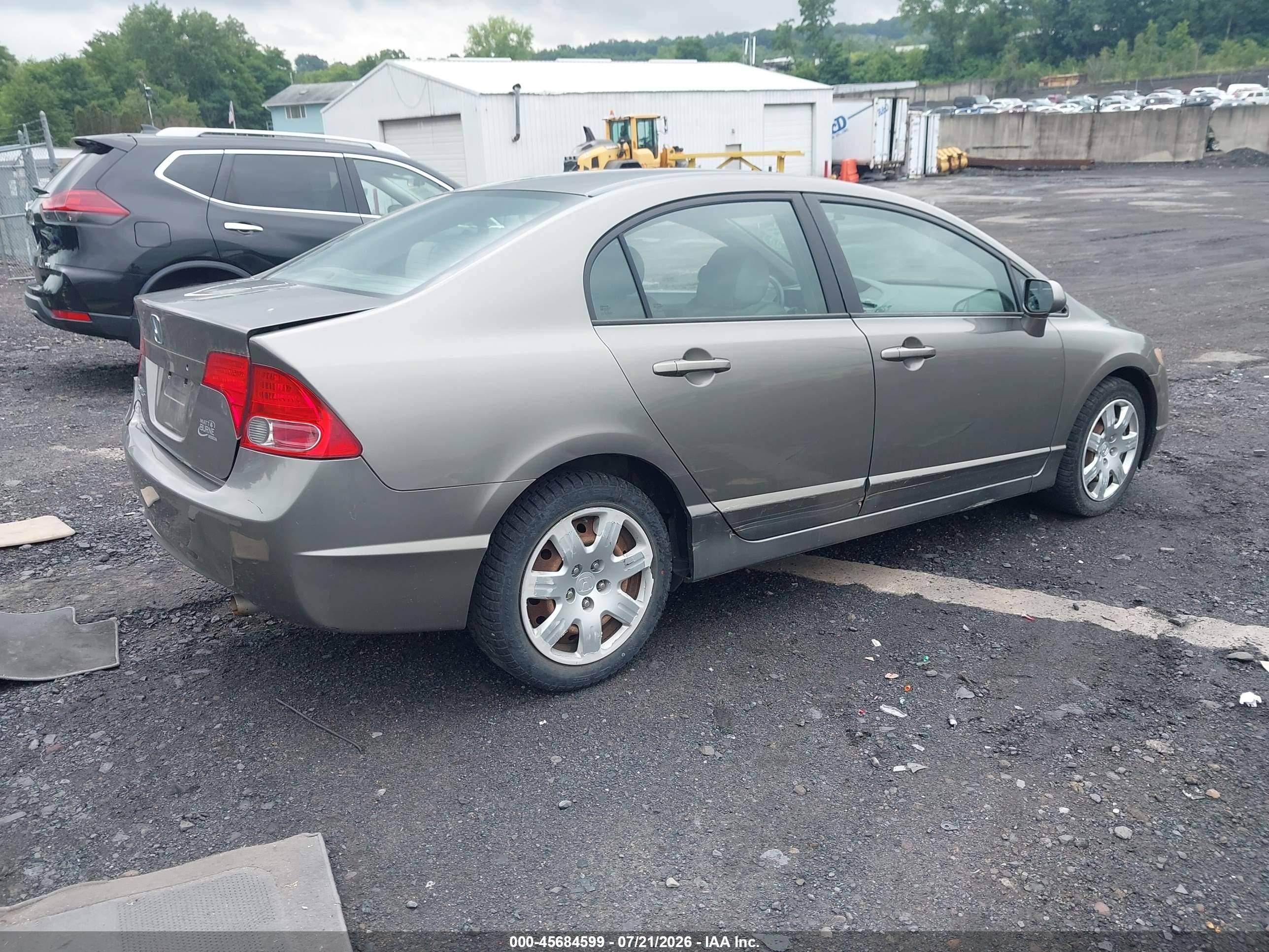 2007 Honda Civic Lx Brown vin: 1HGFA16567L036513