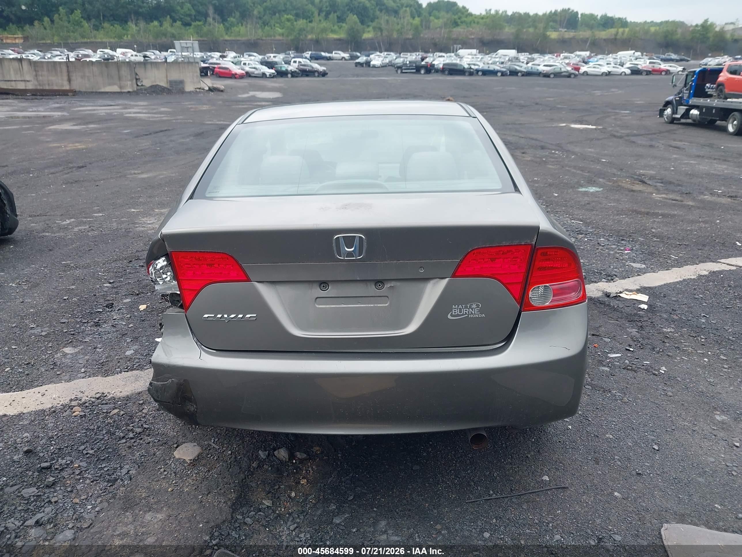 2007 Honda Civic Lx Brown vin: 1HGFA16567L036513