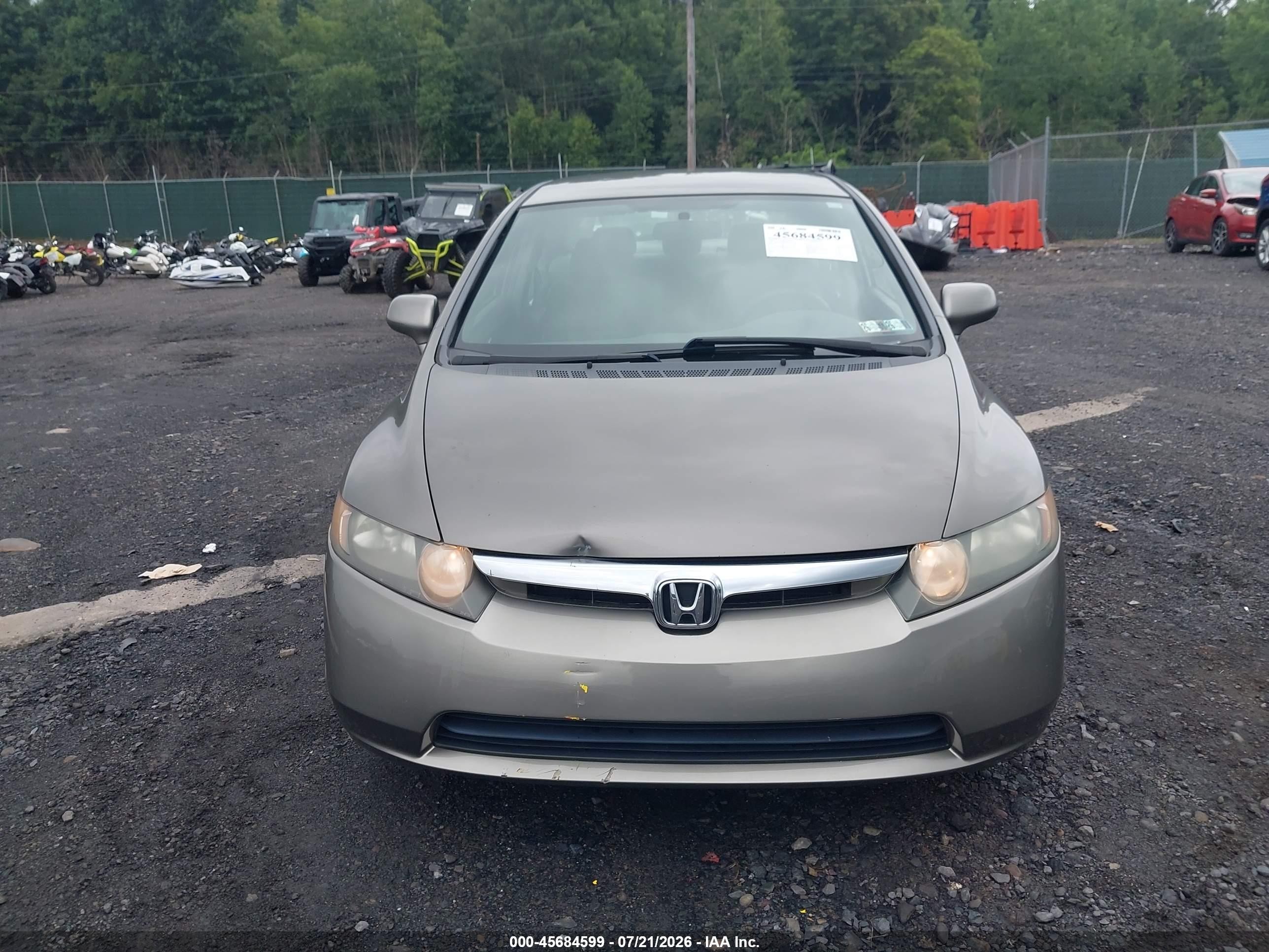 2007 Honda Civic Lx Brown vin: 1HGFA16567L036513