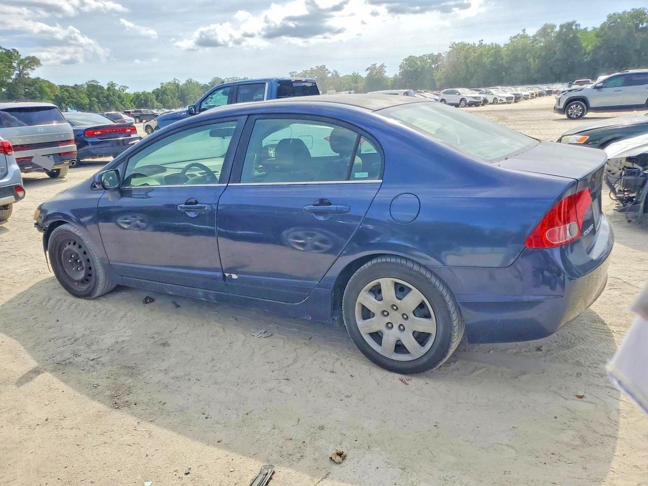 2007 Honda Civic Lx Синий vin: 1HGFA16567L037564