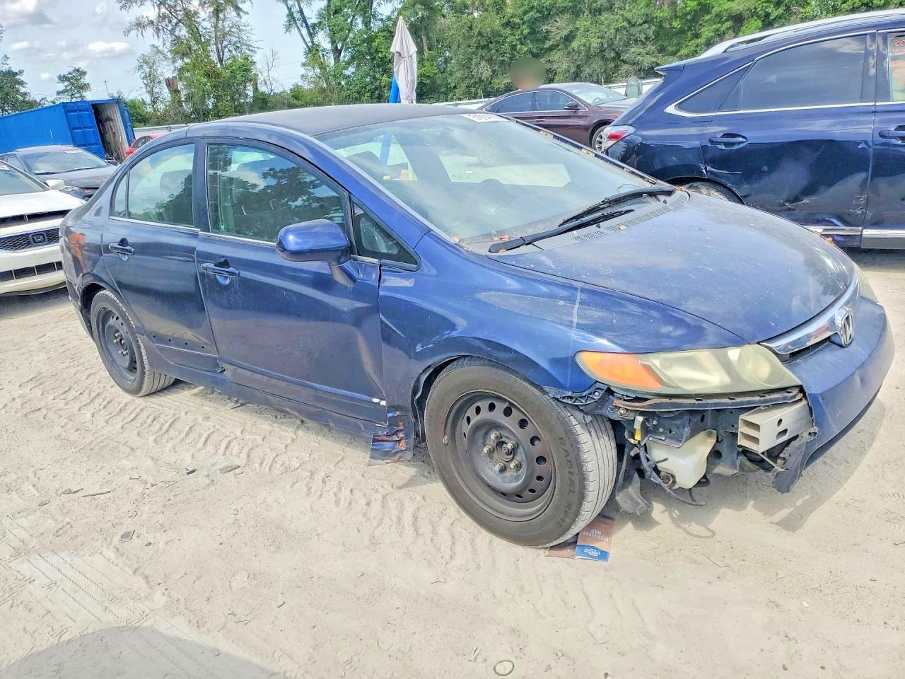 2007 Honda Civic Lx Синий vin: 1HGFA16567L037564