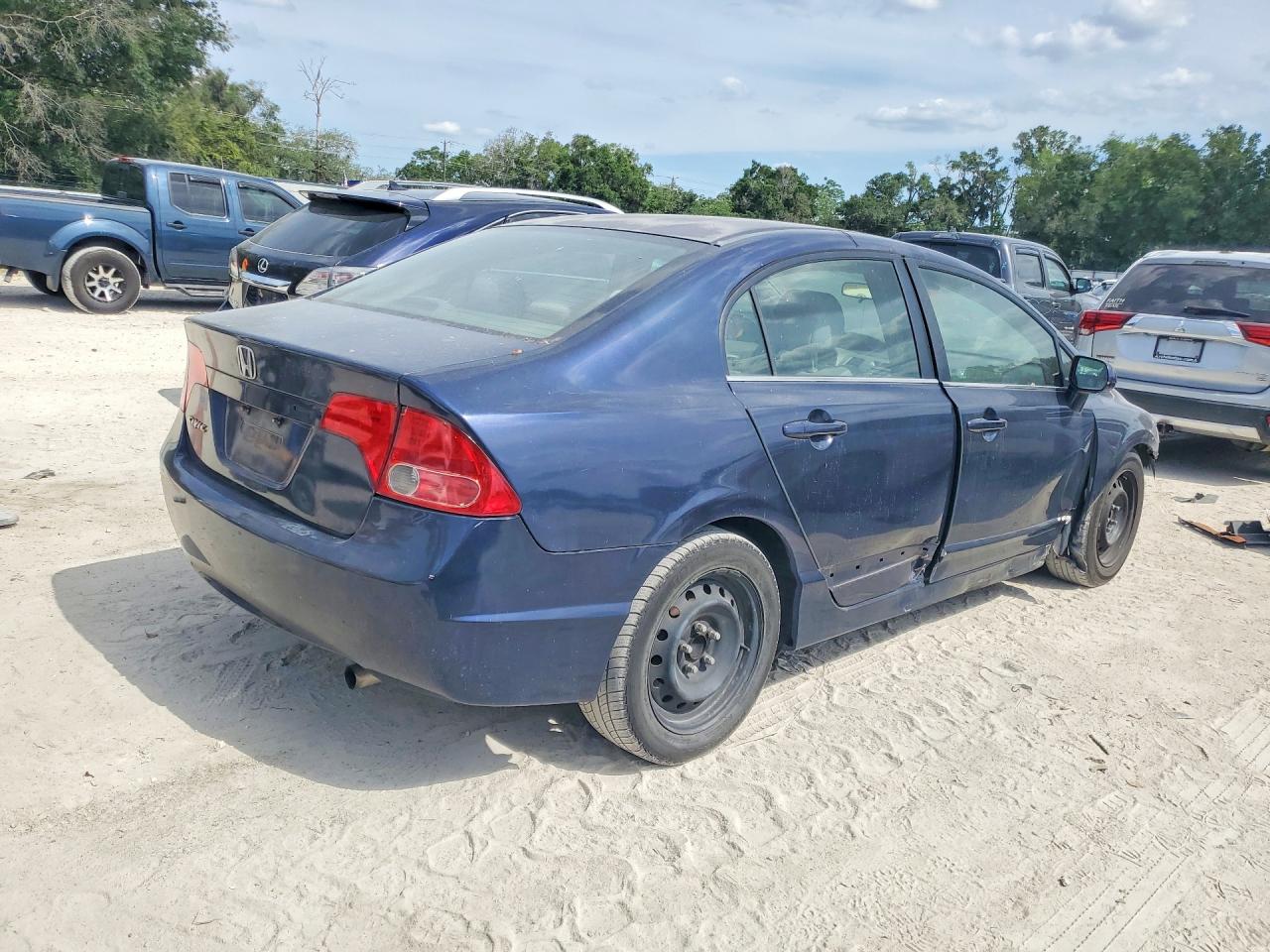 2007 Honda Civic Lx Синий vin: 1HGFA16567L037564