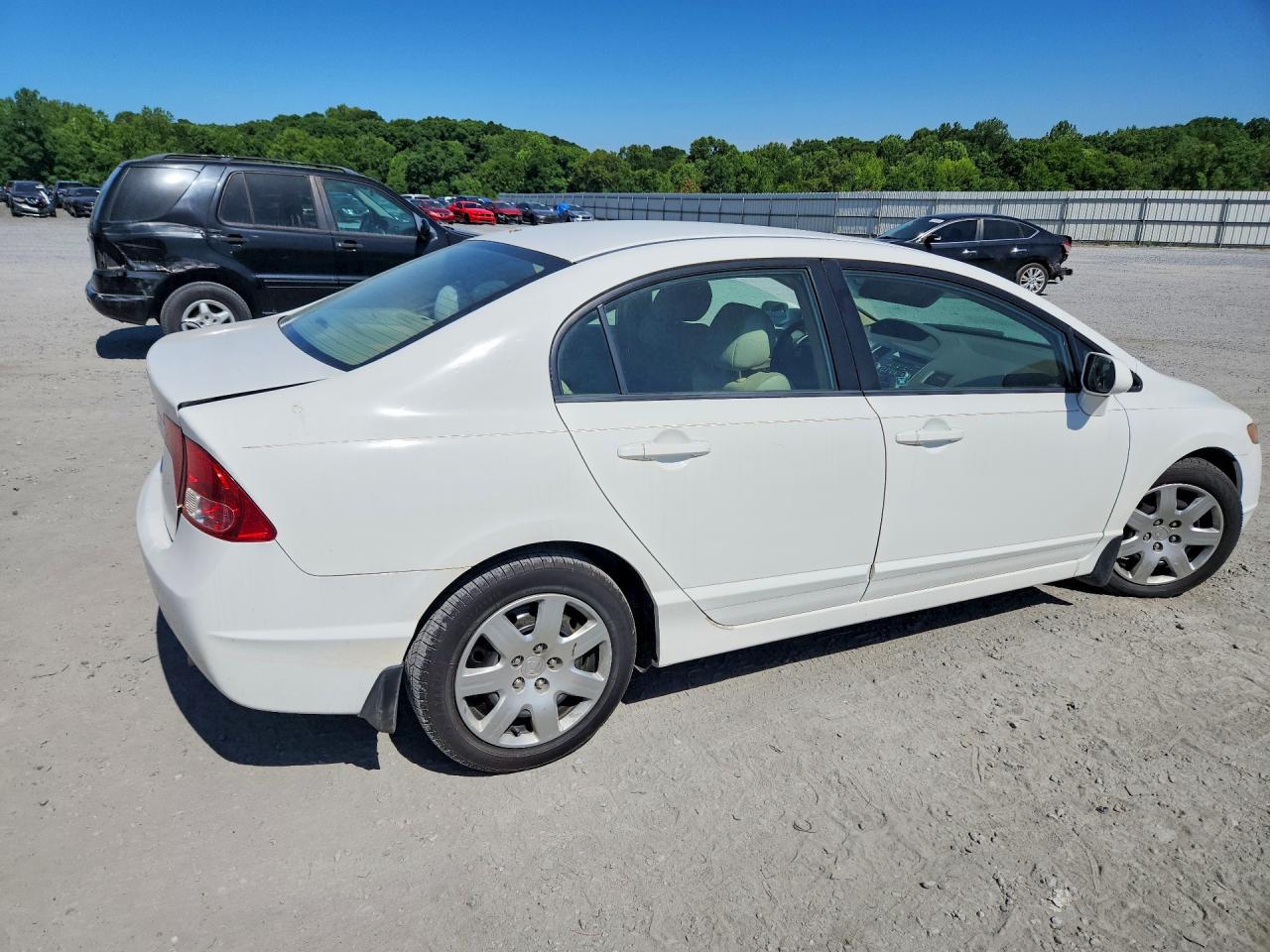 2007 Honda Civic Lx White vin: 1HGFA16567L086022
