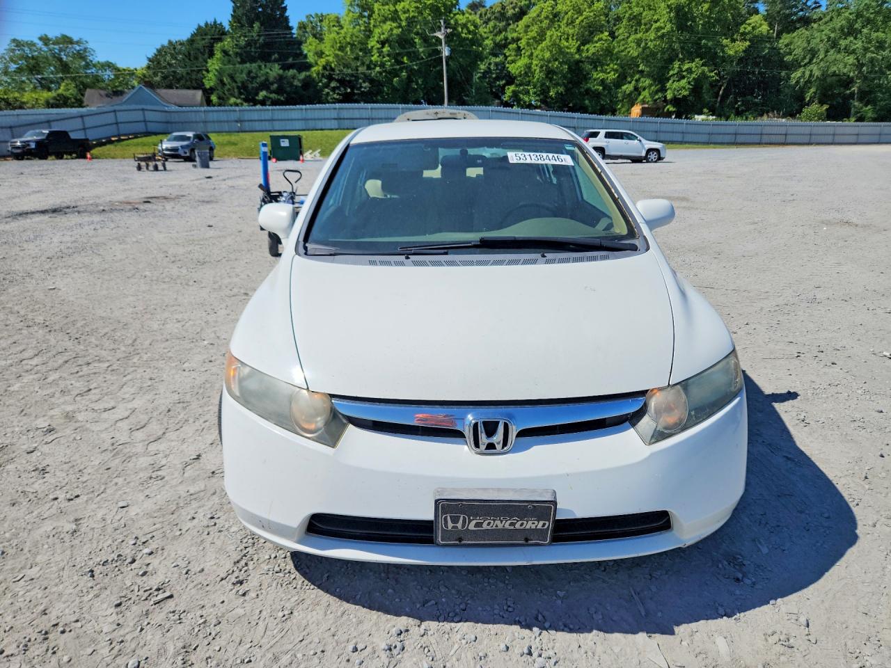 2007 Honda Civic Lx White vin: 1HGFA16567L086022