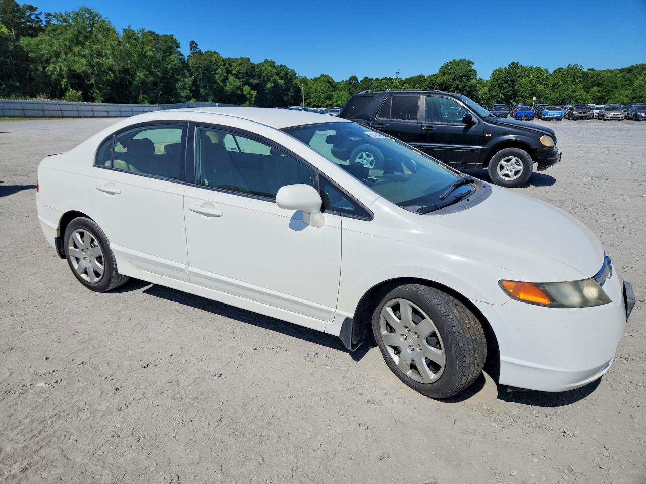 2007 Honda Civic Lx White vin: 1HGFA16567L086022