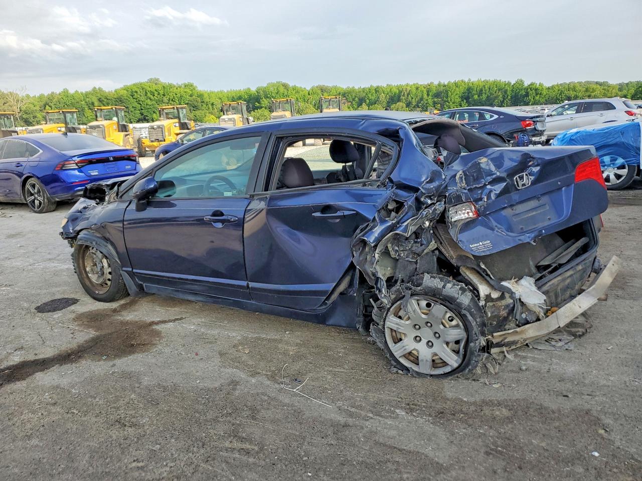 2007 Honda Civic Синий vin: 1HGFA16567L099143