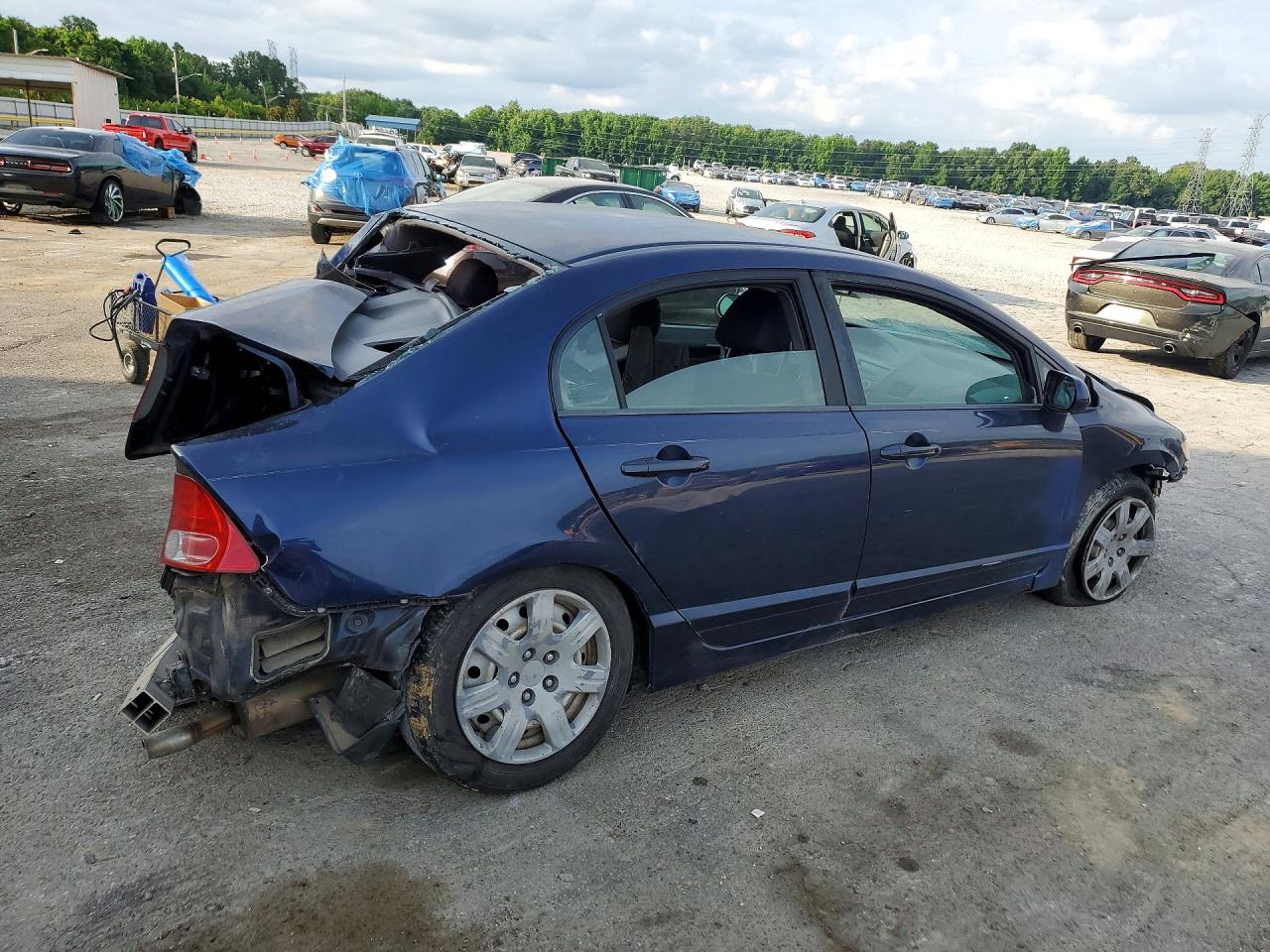 2007 Honda Civic Синий vin: 1HGFA16567L099143
