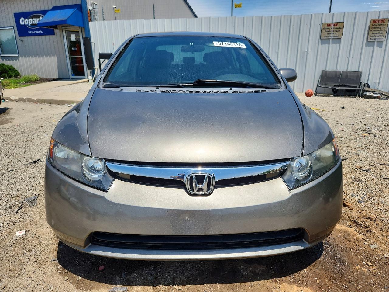 2007 Honda Civic Lx Gray vin: 1HGFA16567L108231