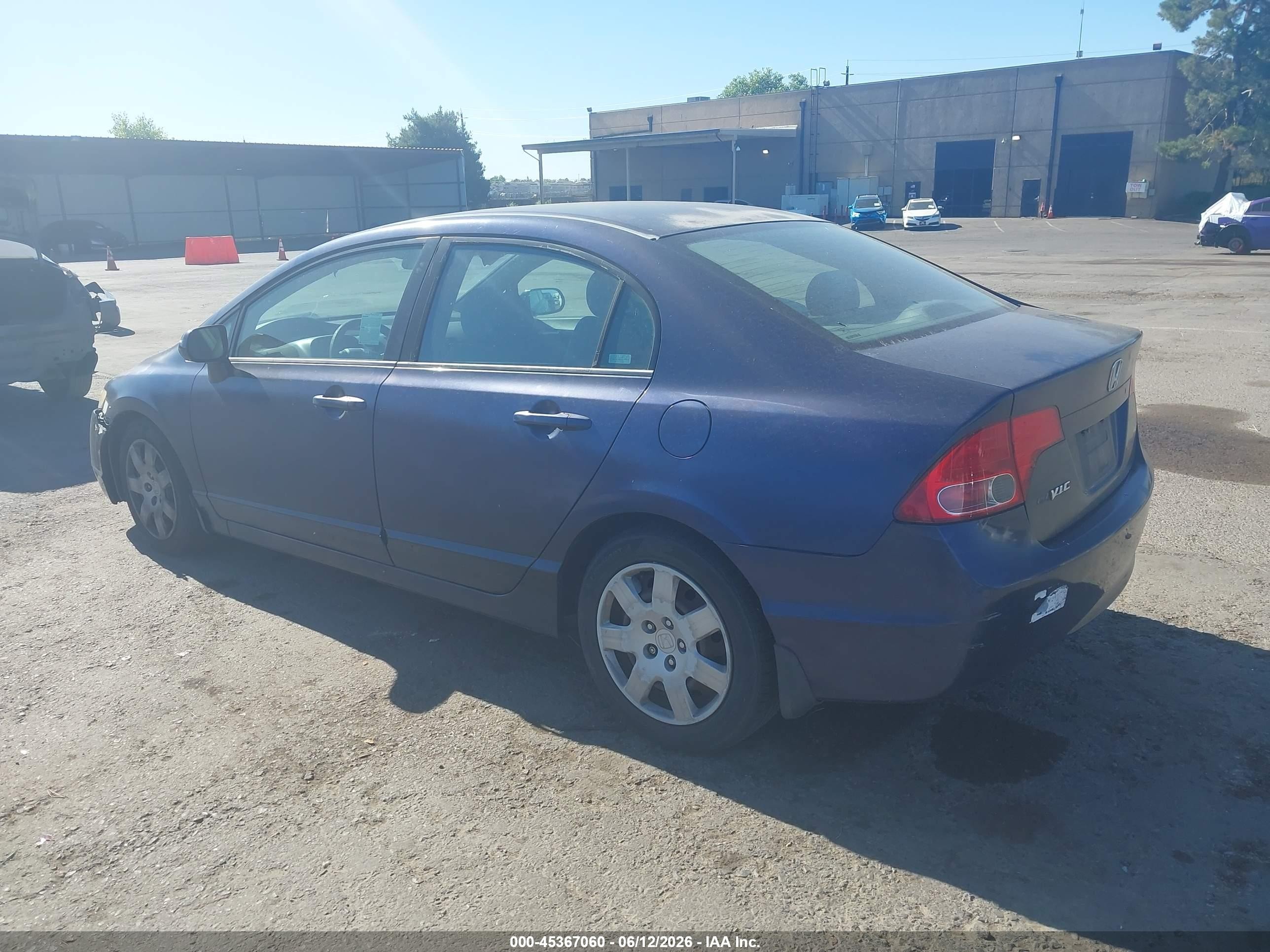 2007 Honda Civic Lx Blue vin: 1HGFA16567L111887