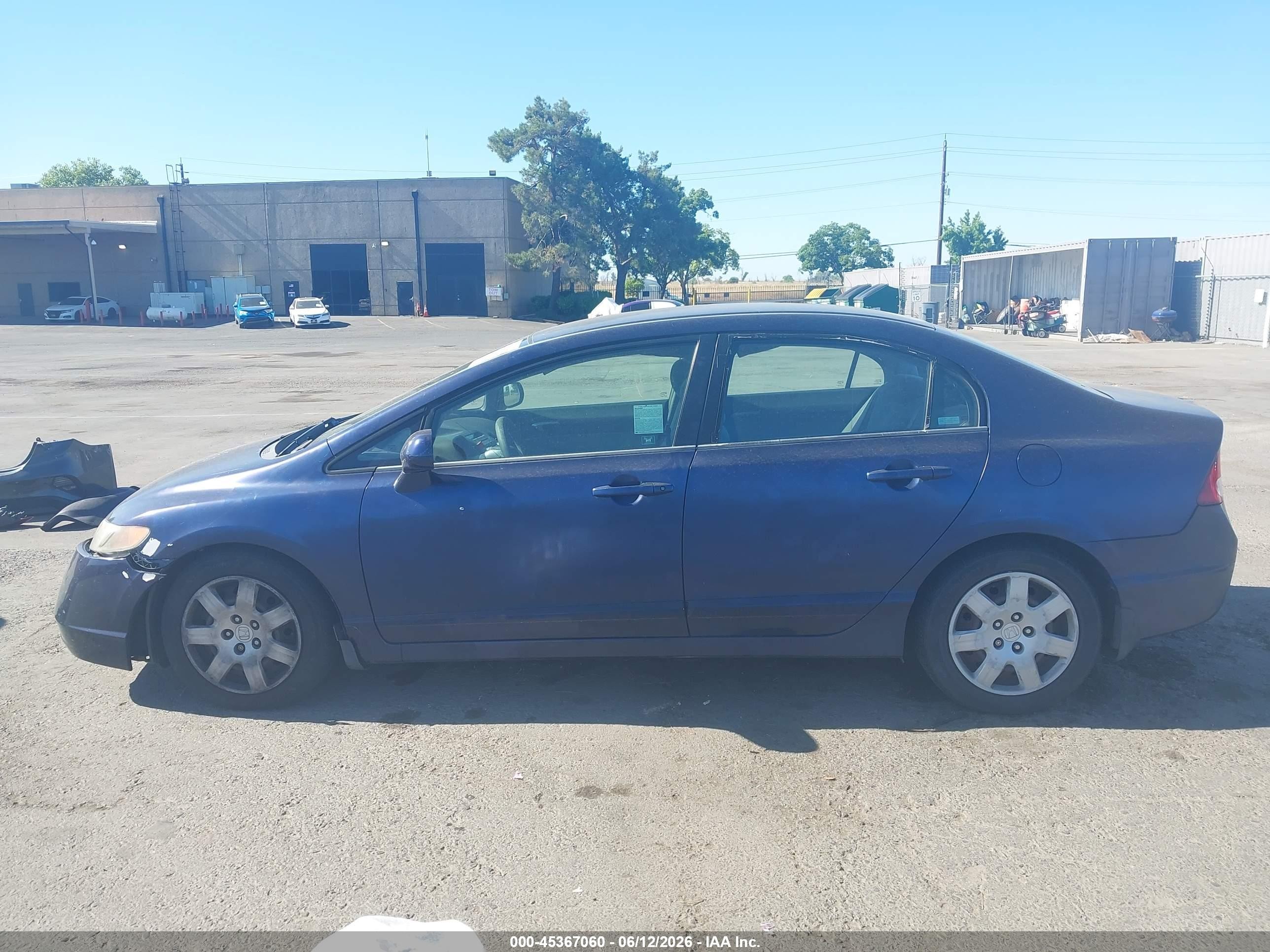 2007 Honda Civic Lx Blue vin: 1HGFA16567L111887