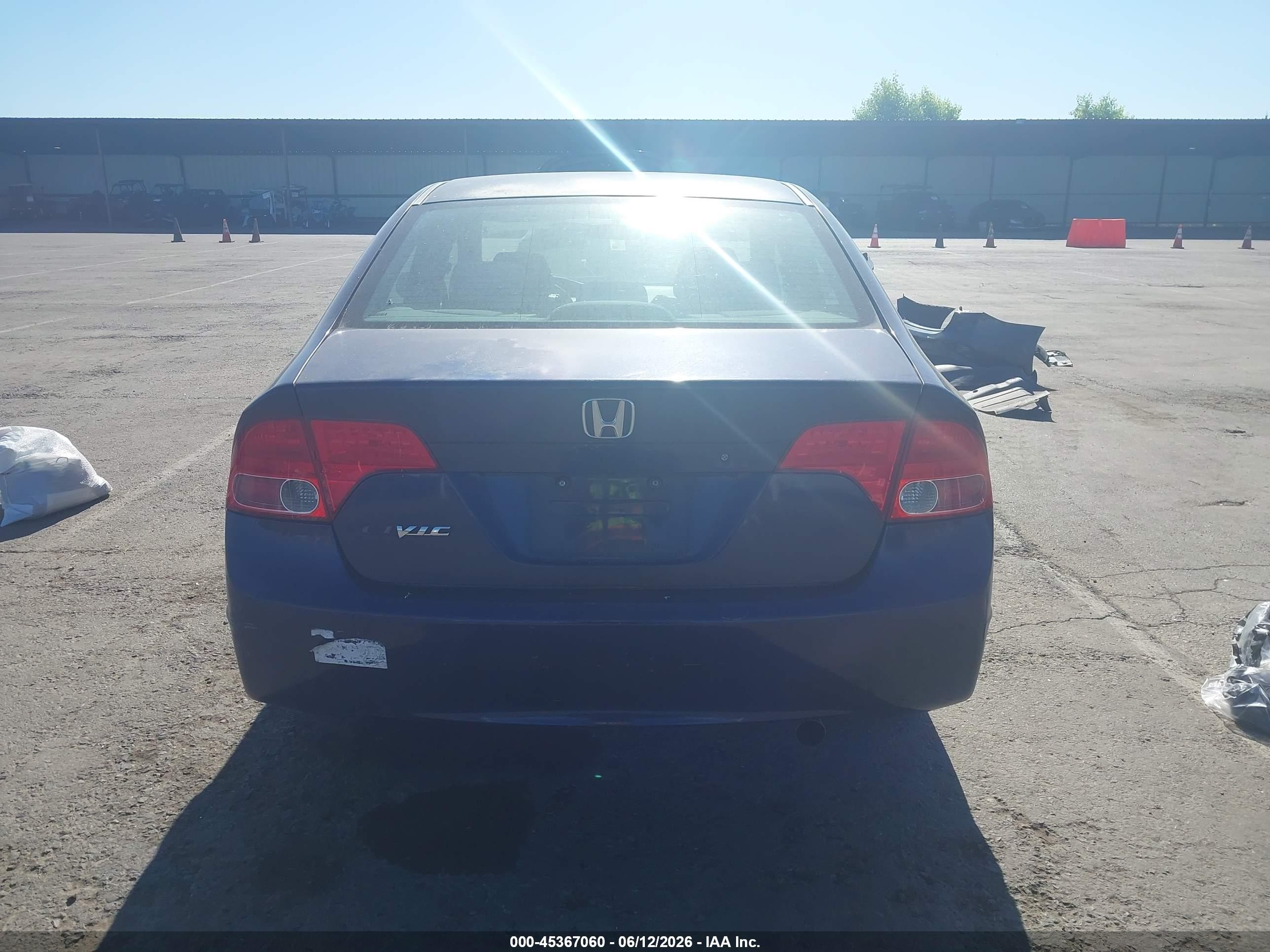2007 Honda Civic Lx Blue vin: 1HGFA16567L111887