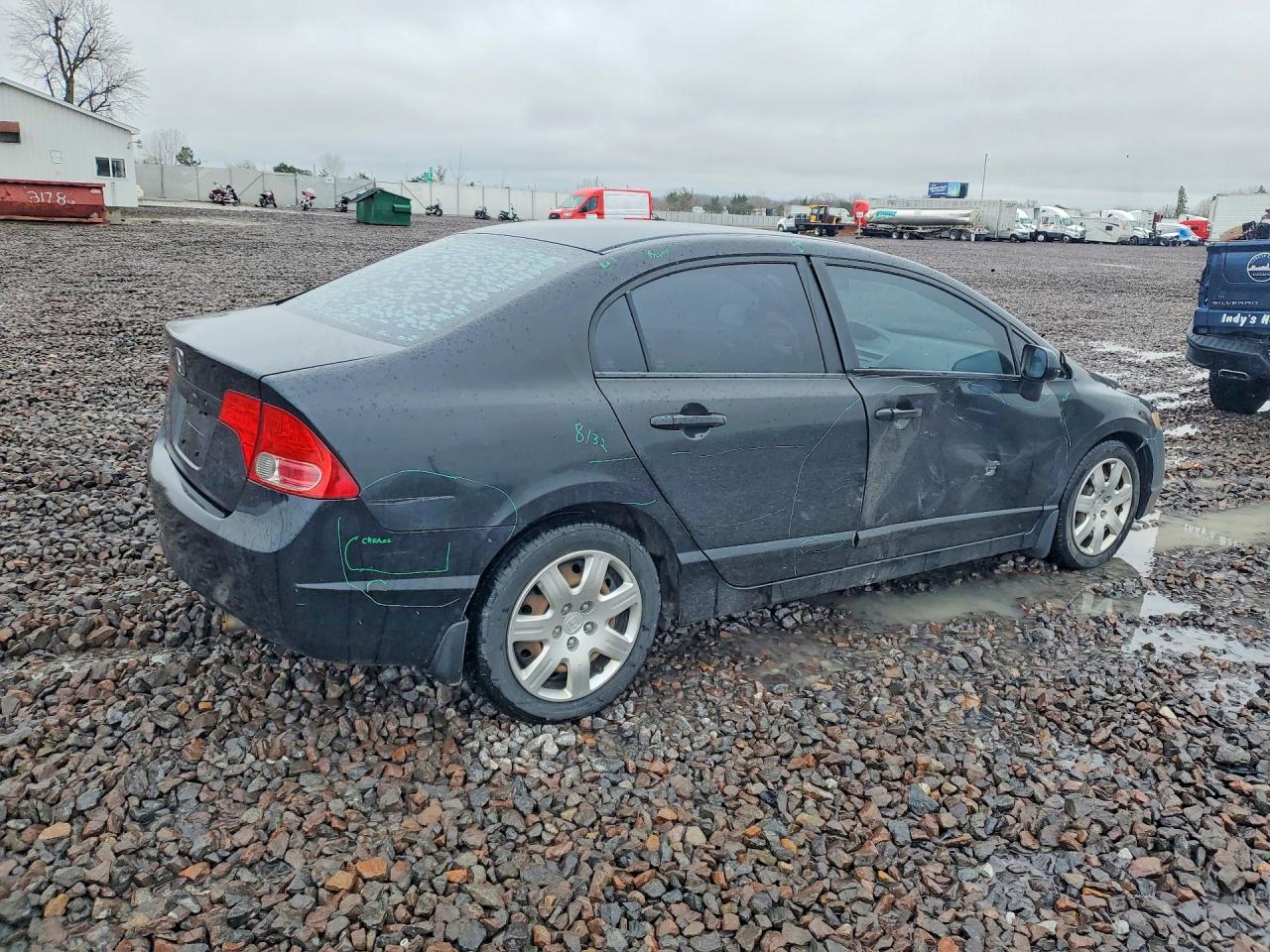 2007 Honda Civic Lx Черный vin: 1HGFA16567L119598
