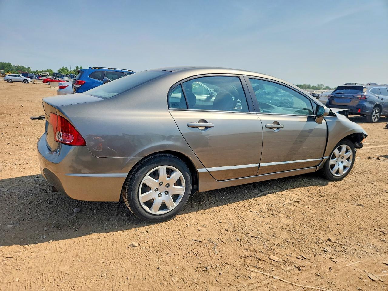 2007 Honda Civic Lx Gray vin: 1HGFA16567L136496