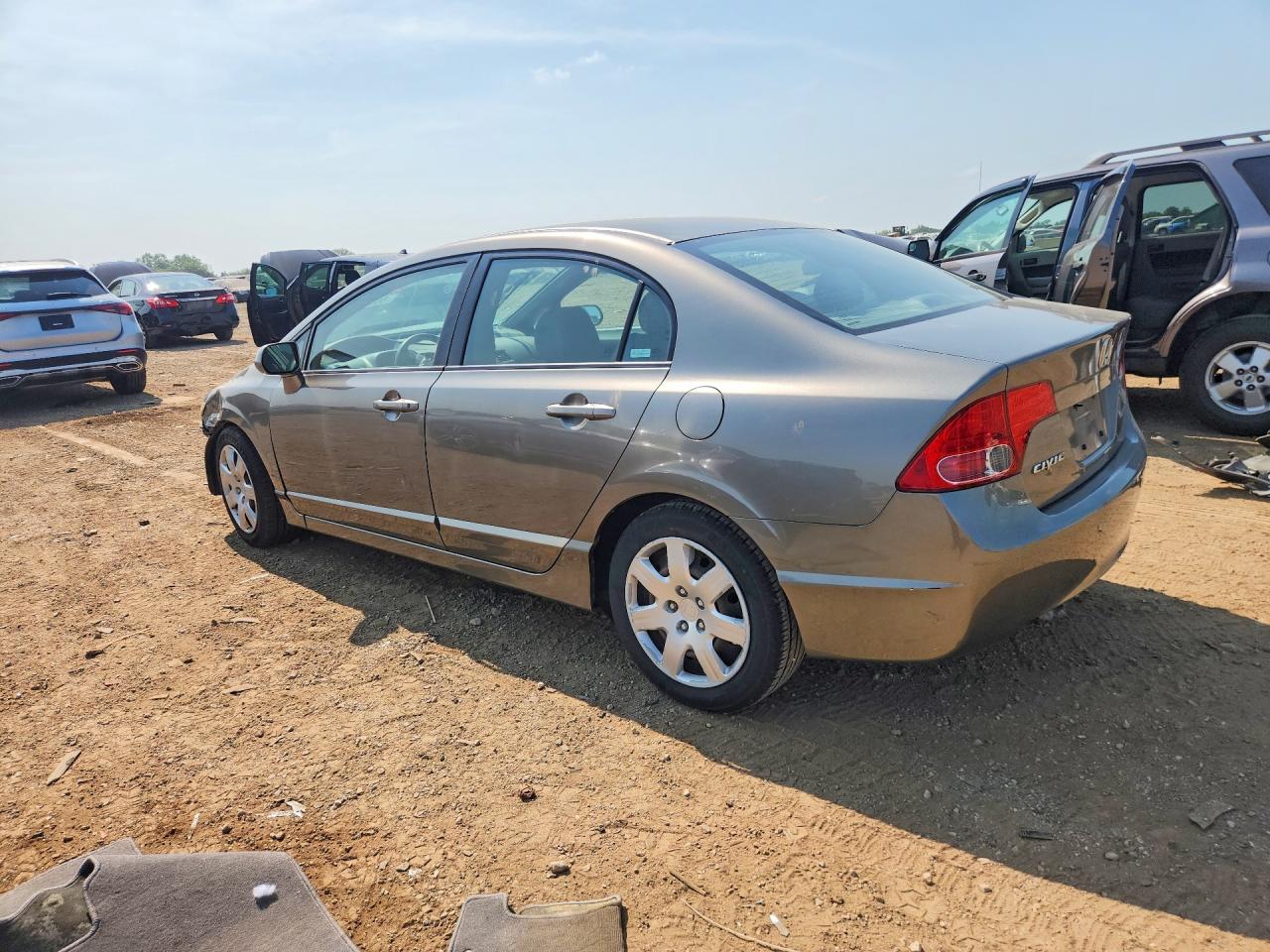 2007 Honda Civic Lx Gray vin: 1HGFA16567L136496