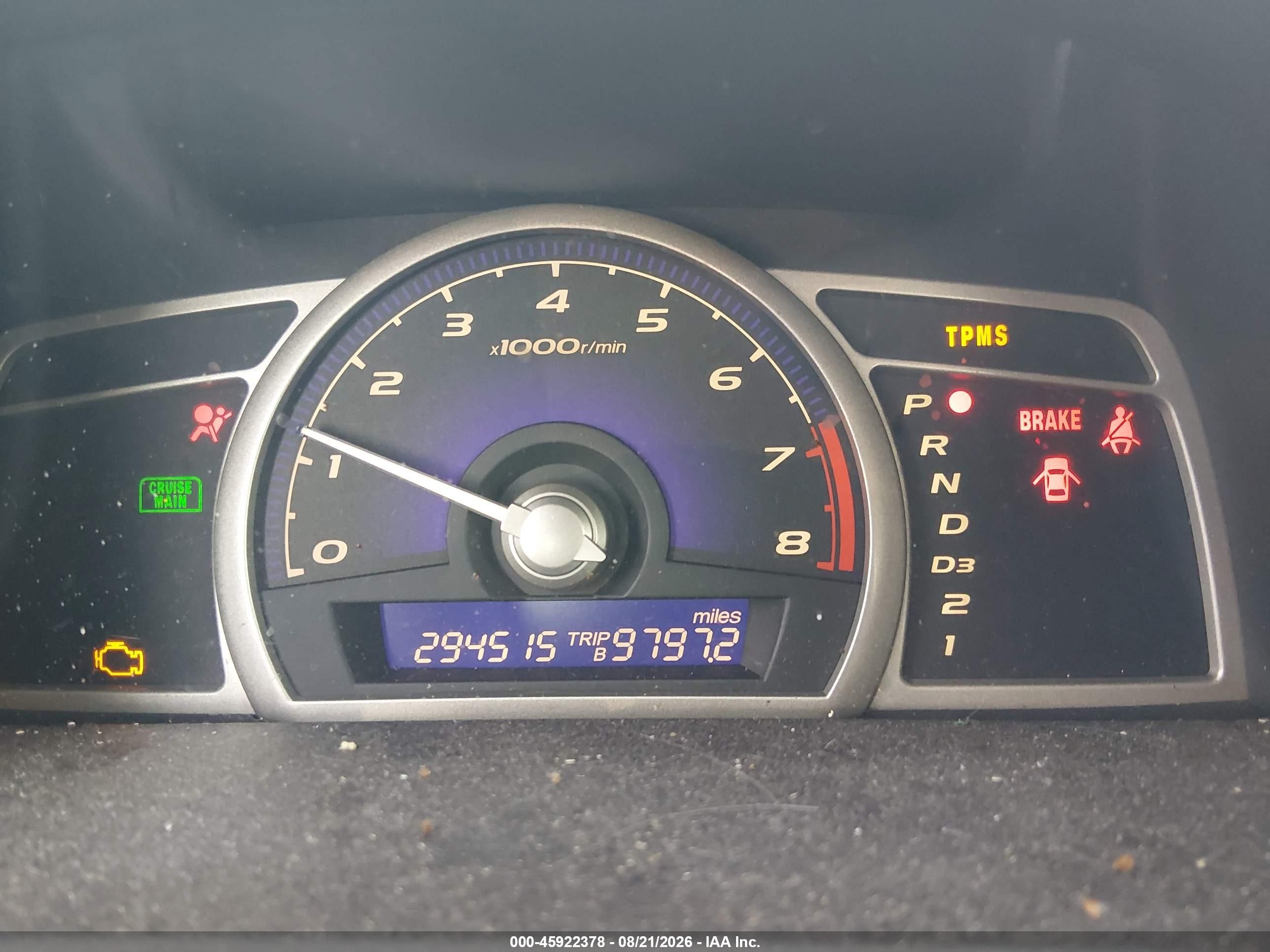 2008 Honda Civic Lx Синий vin: 1HGFA16568L005666