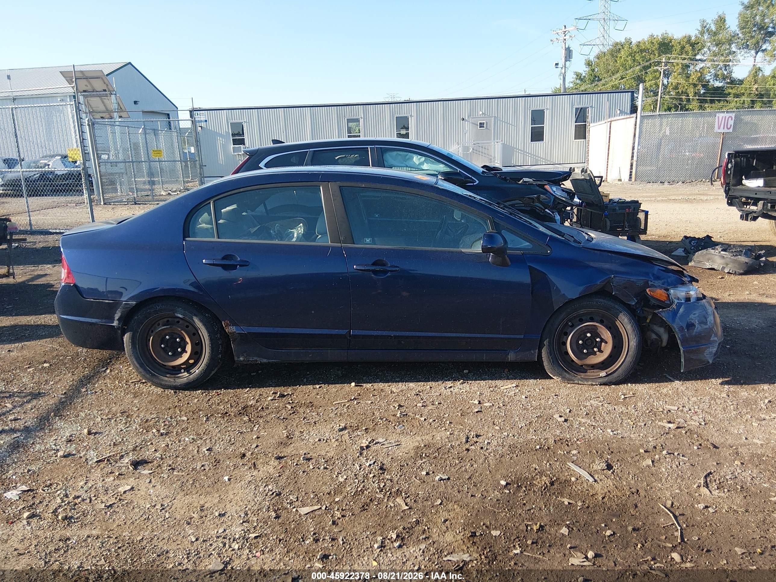 2008 Honda Civic Lx Синий vin: 1HGFA16568L005666