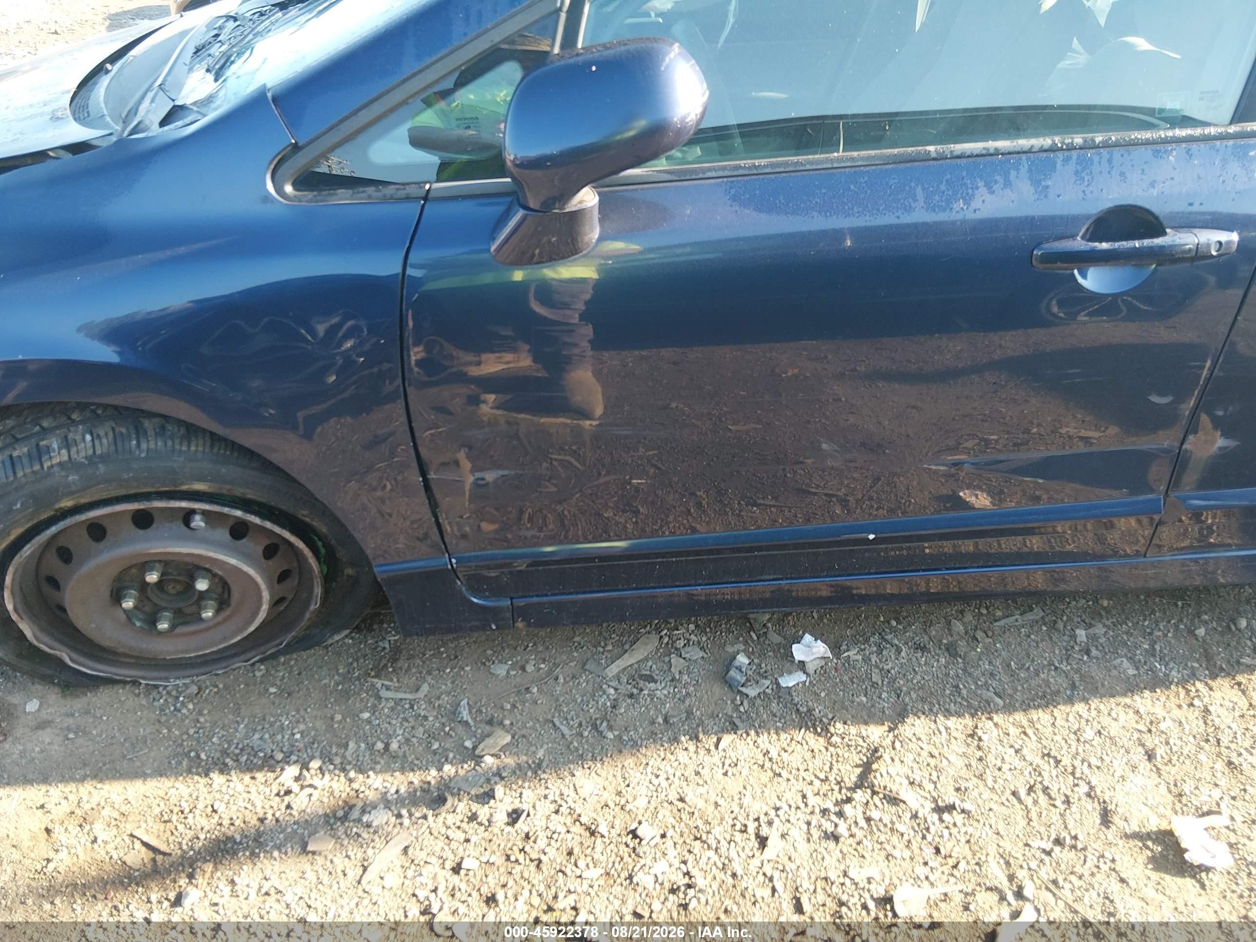 2008 Honda Civic Lx Синий vin: 1HGFA16568L005666