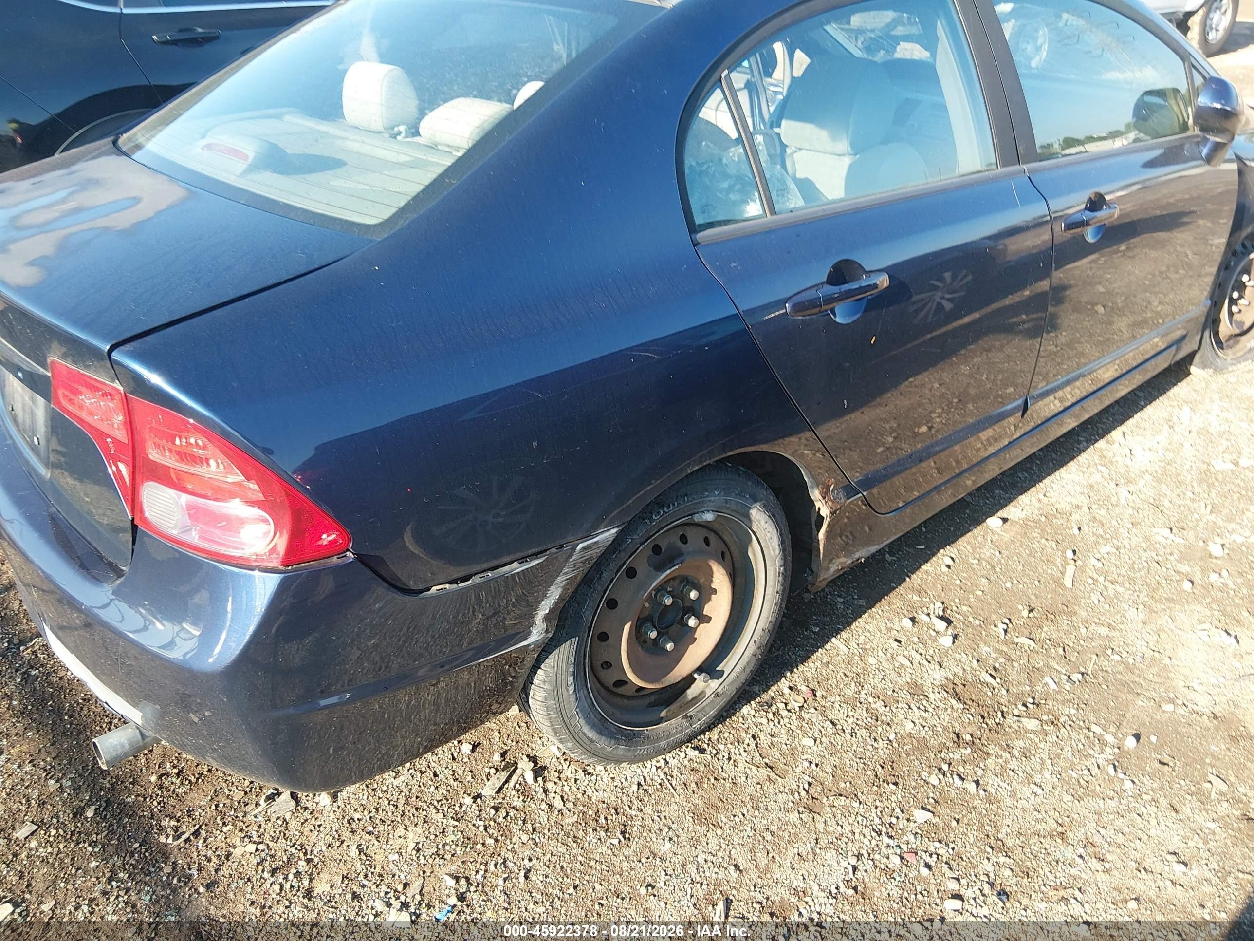 2008 Honda Civic Lx Синий vin: 1HGFA16568L005666