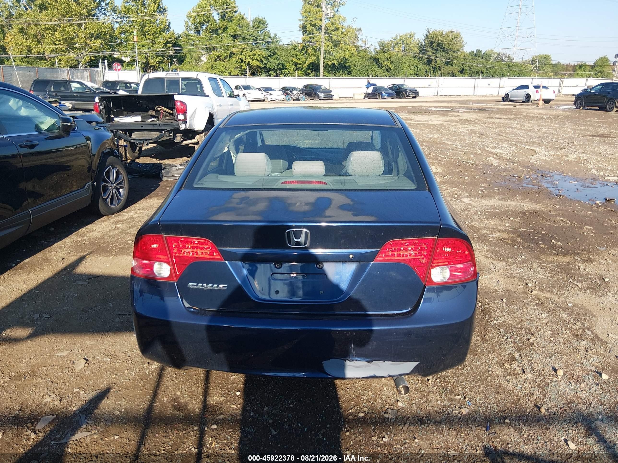 2008 Honda Civic Lx Синий vin: 1HGFA16568L005666