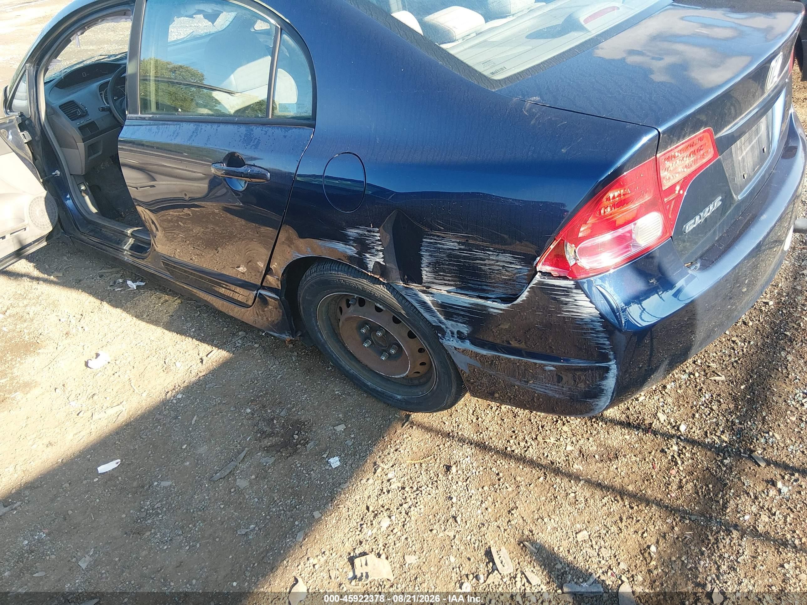 2008 Honda Civic Lx Синий vin: 1HGFA16568L005666