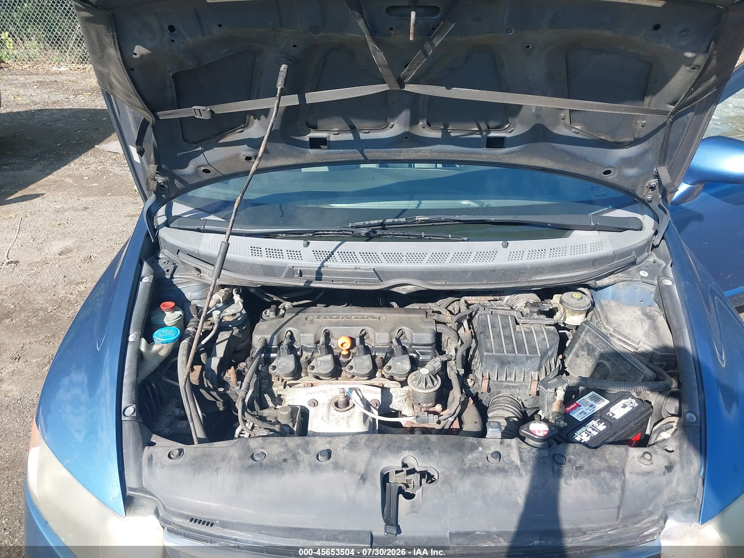 2008 Honda Civic Lx Синий vin: 1HGFA16568L016182