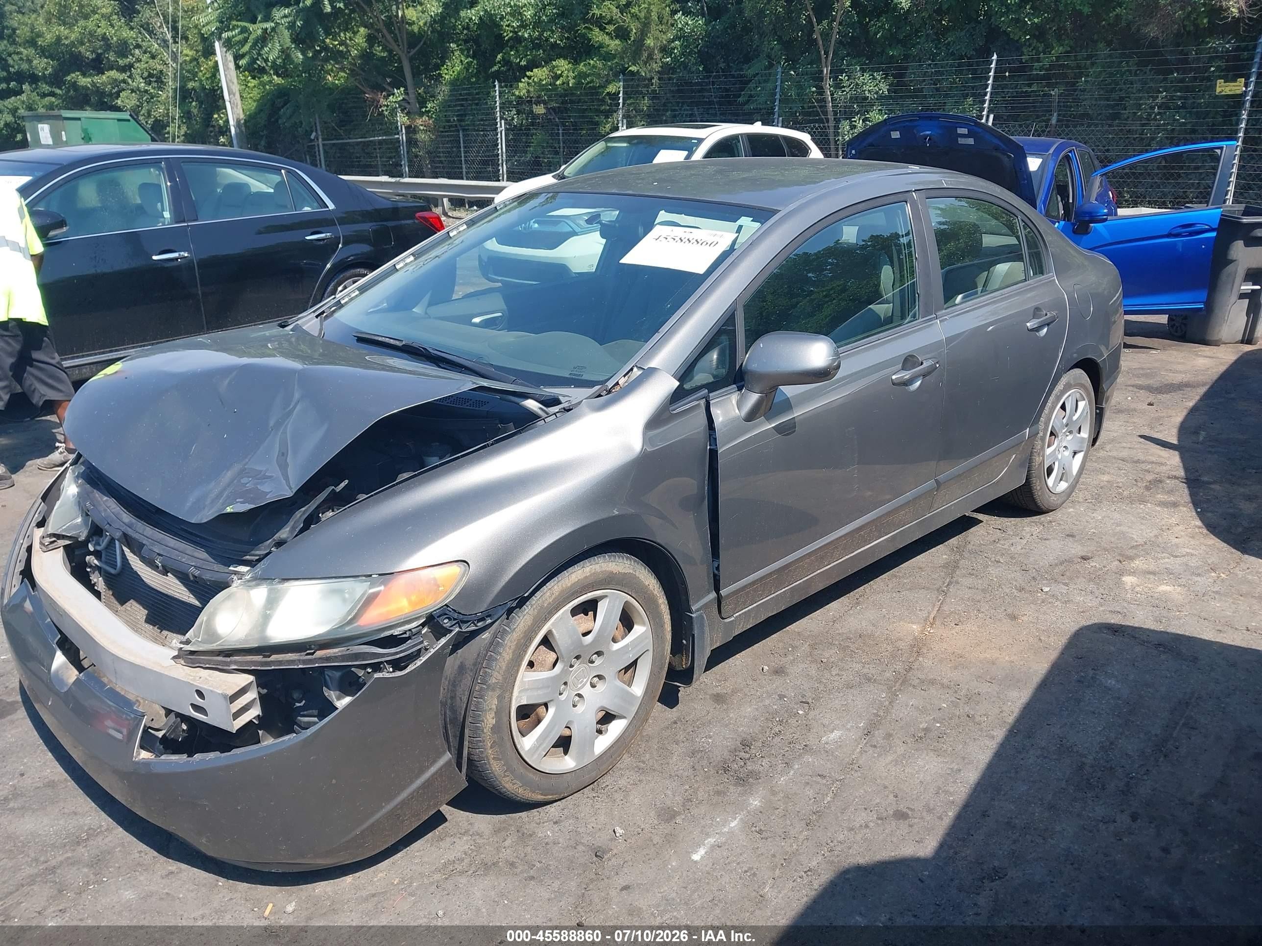 2008 Honda Civic Lx Gray vin: 1HGFA16568L039770
