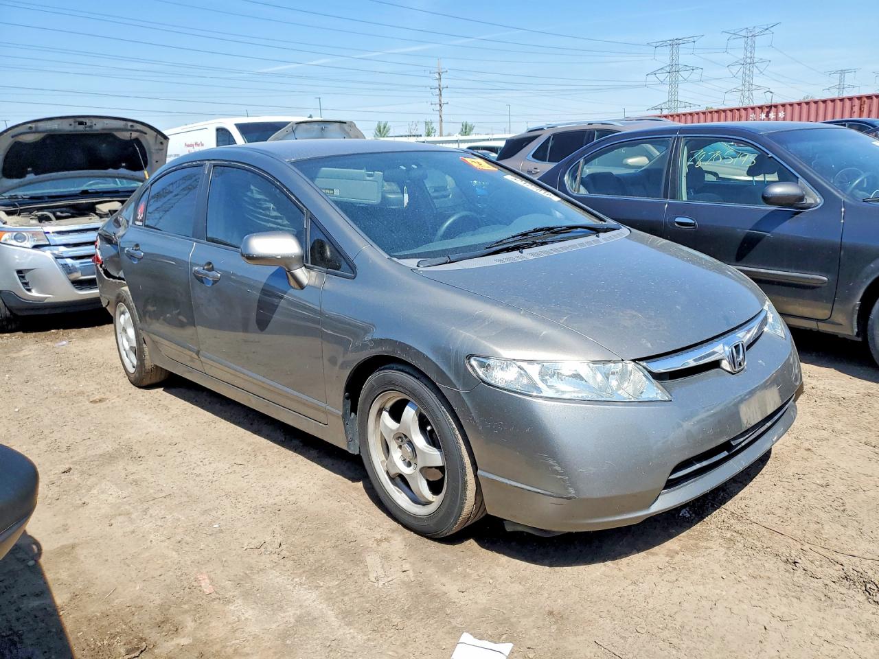 2008 Honda Civic Lx Gray vin: 1HGFA16568L040367