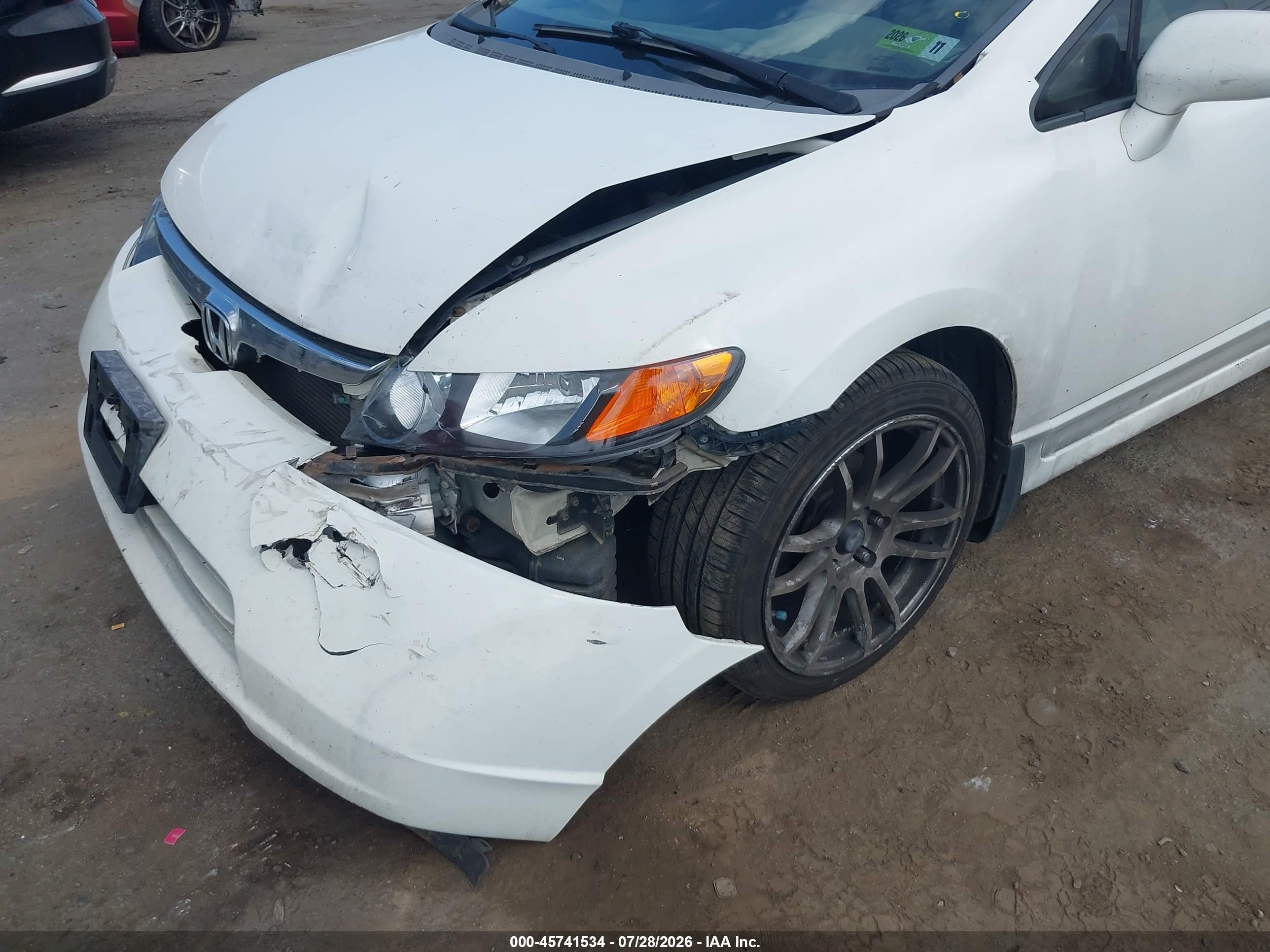 2008 Honda Civic Lx White vin: 1HGFA16568L042152