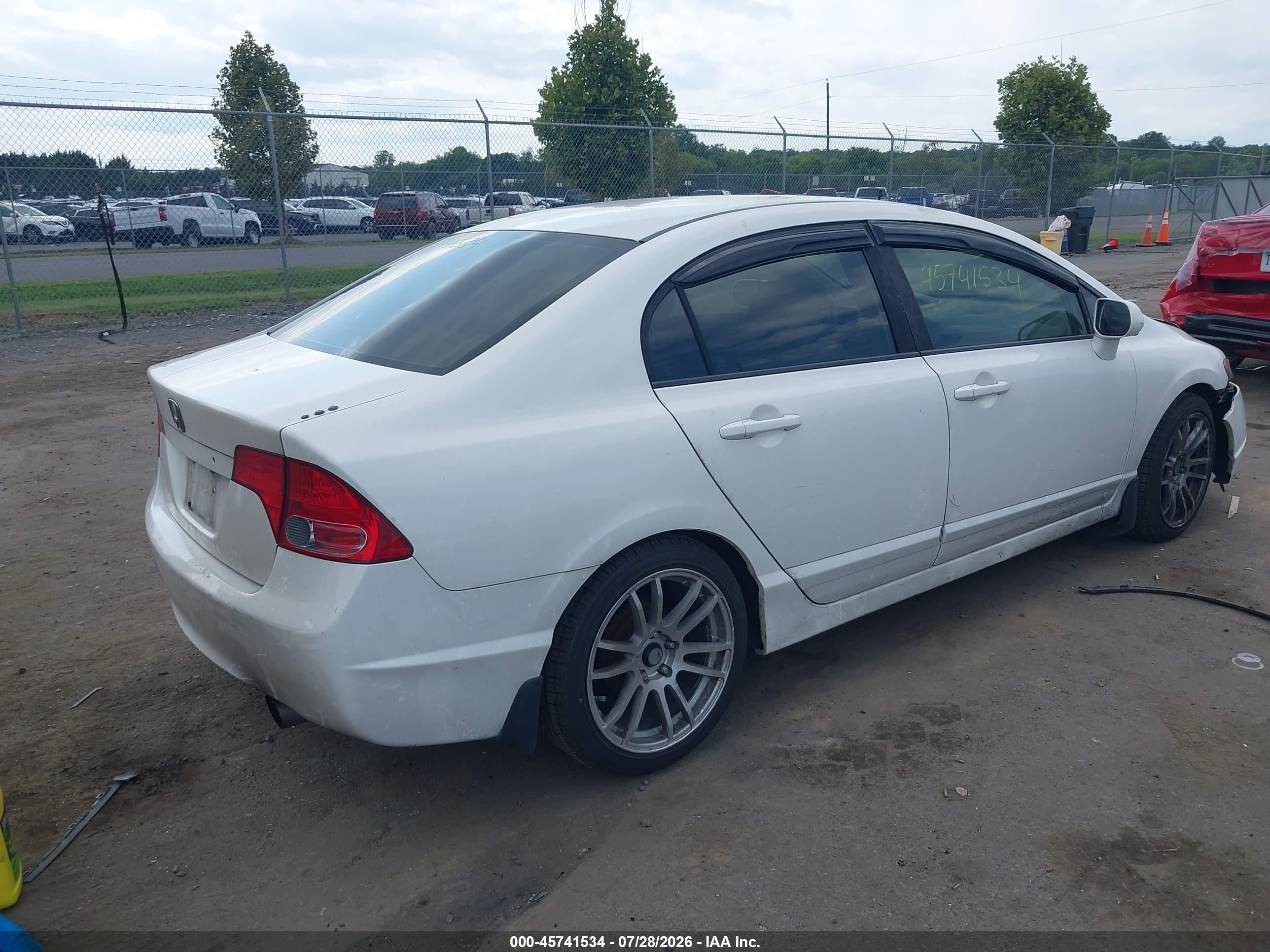 2008 Honda Civic Lx White vin: 1HGFA16568L042152