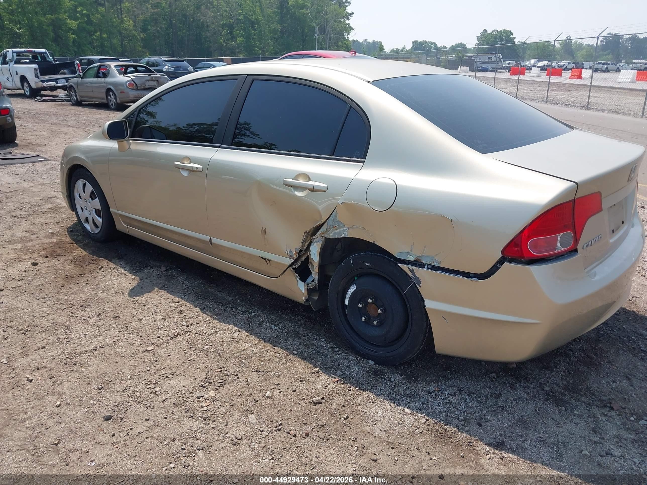 2008 Honda Civic Lx Champagne vin: 1HGFA16568L084742