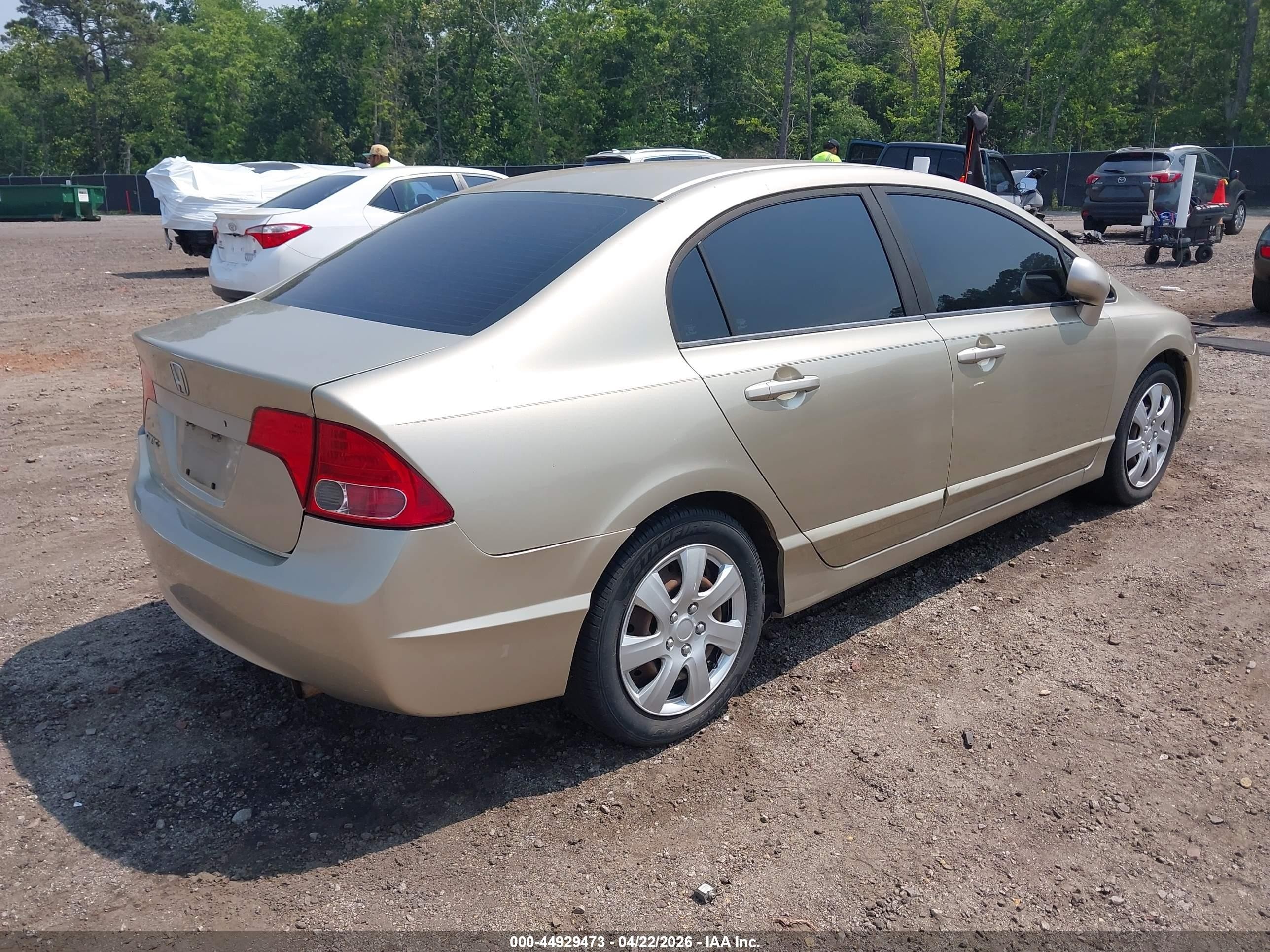 2008 Honda Civic Lx Champagne vin: 1HGFA16568L084742